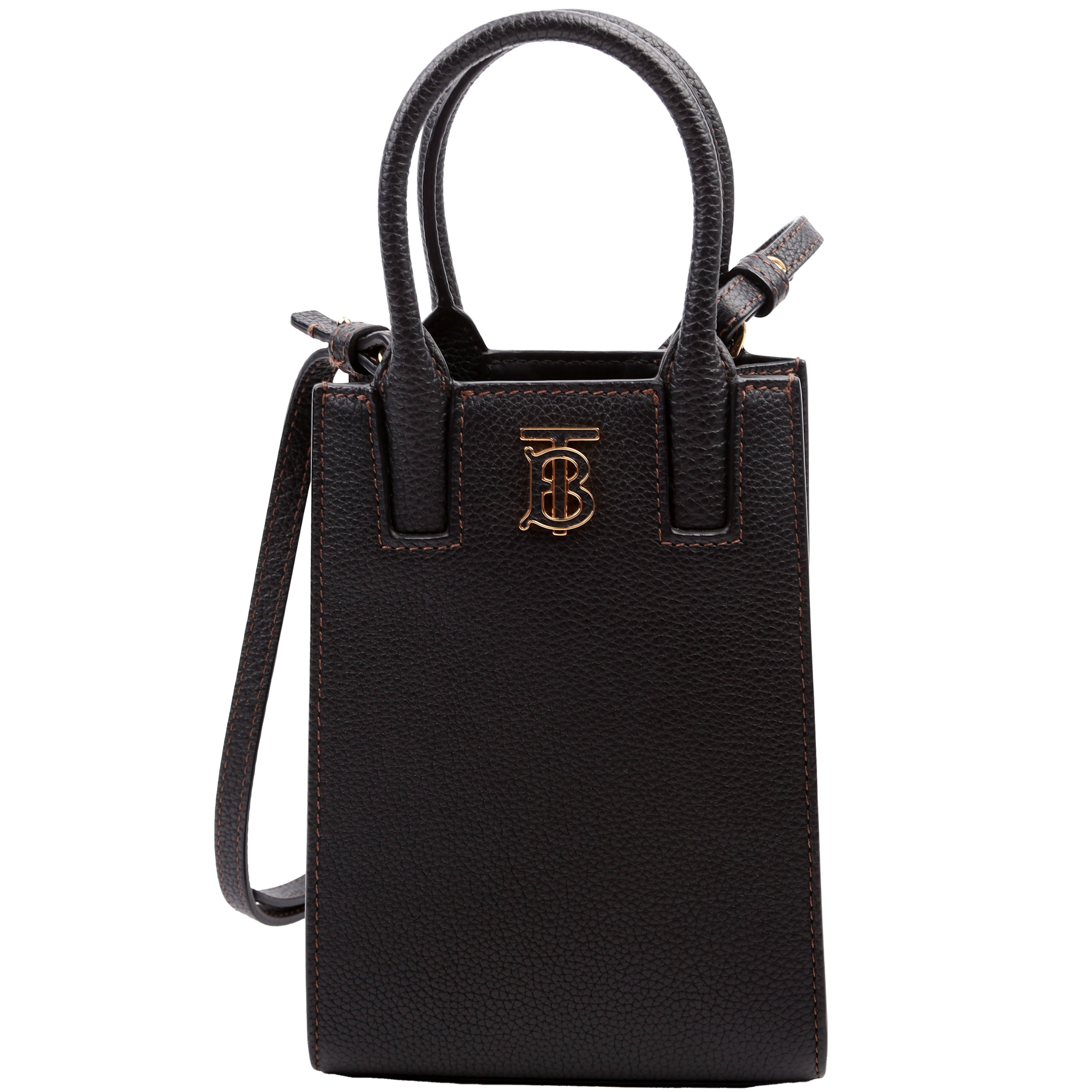 Micro Frances Phone Tote Grain Leather Black