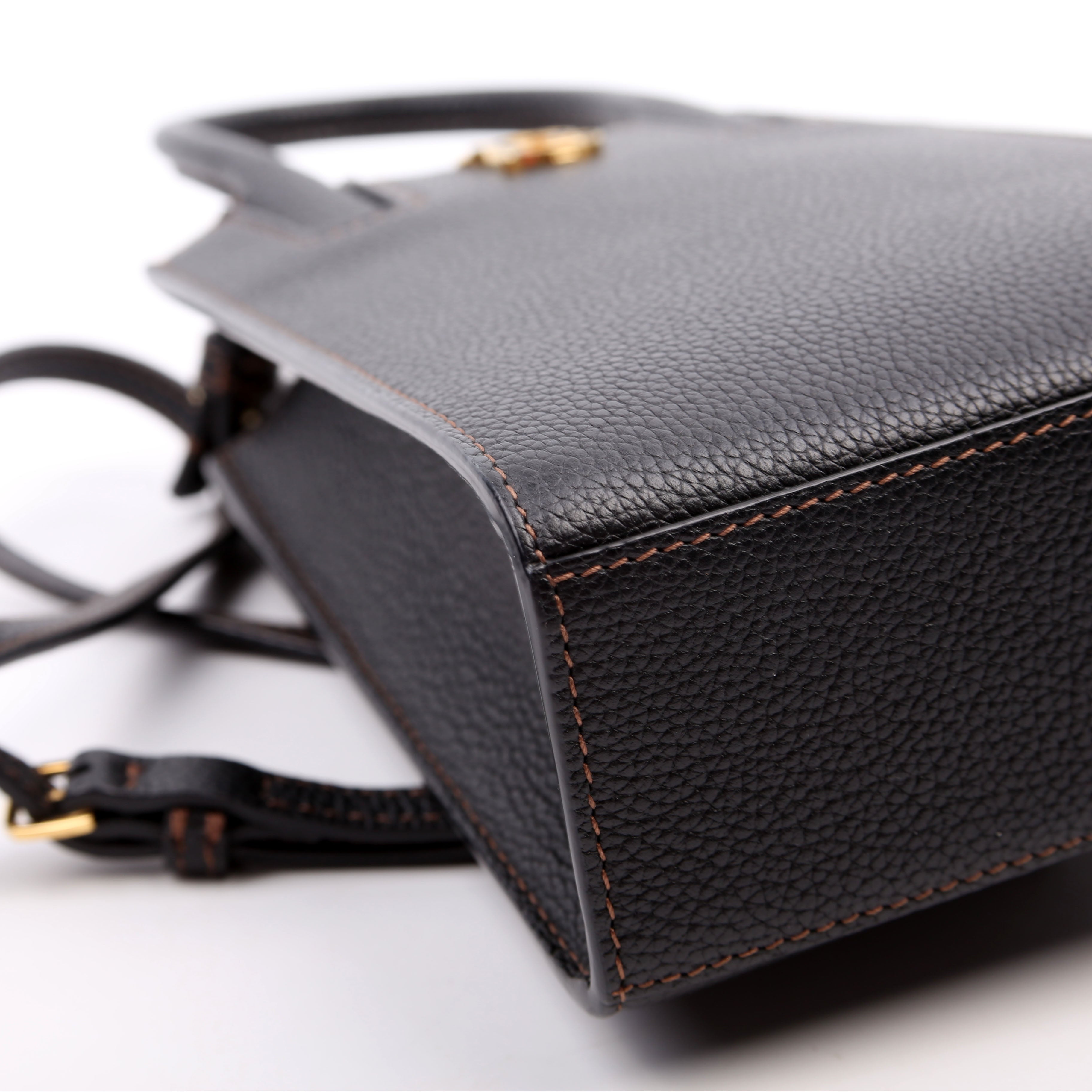 Micro Frances Phone Tote Grain Leather Black