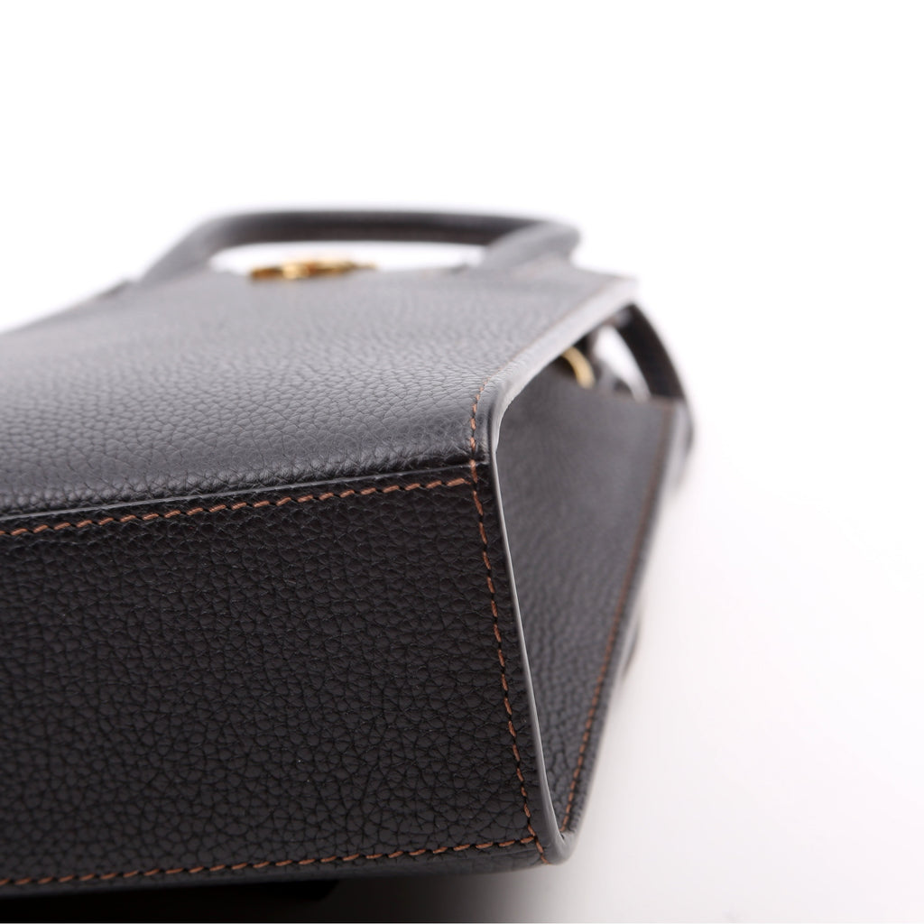 Micro Frances Phone Tote Grain Leather Black