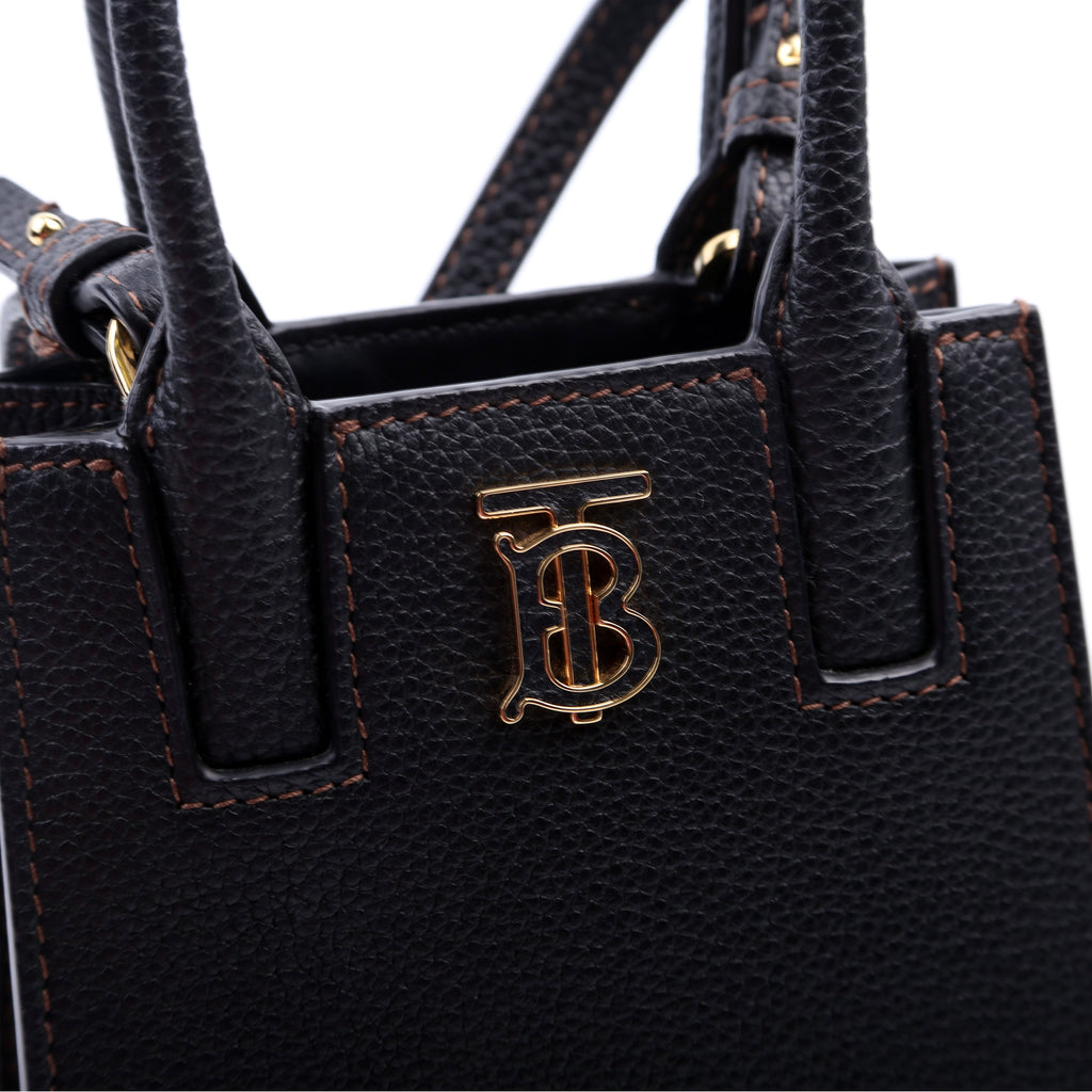 Micro Frances Phone Tote Grain Leather Black