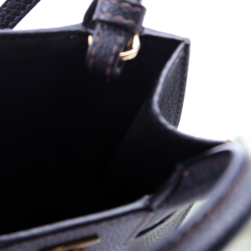 Micro Frances Phone Tote Grain Leather Black