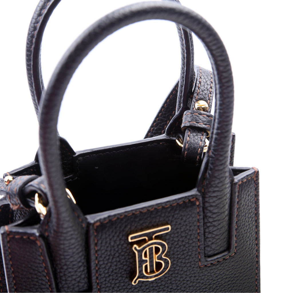 Micro Frances Phone Tote Grain Leather Black