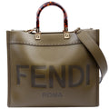 8BH386 Sunshine Shopper Medium Leather Green