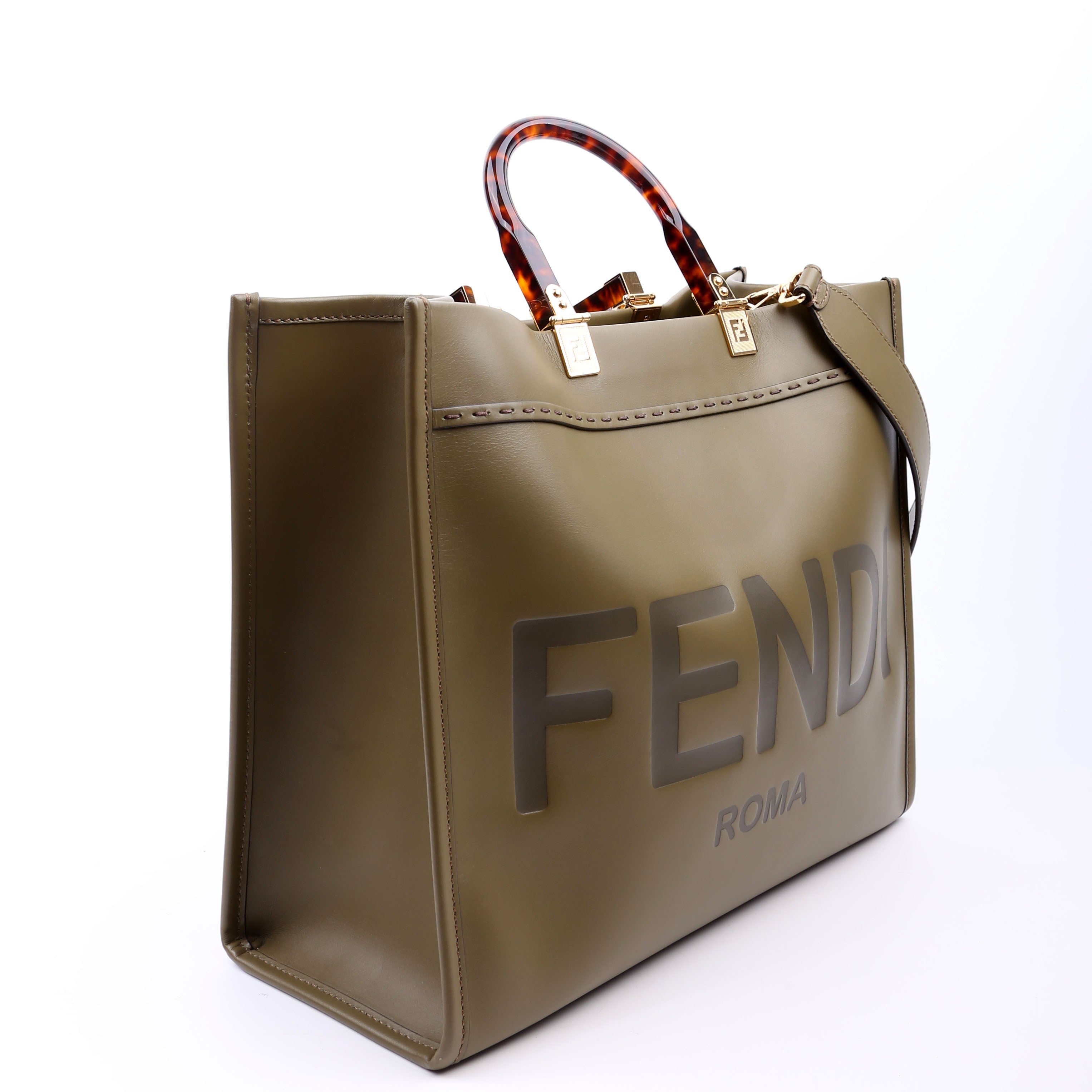 8BH386 Sunshine Shopper Medium Leather Green