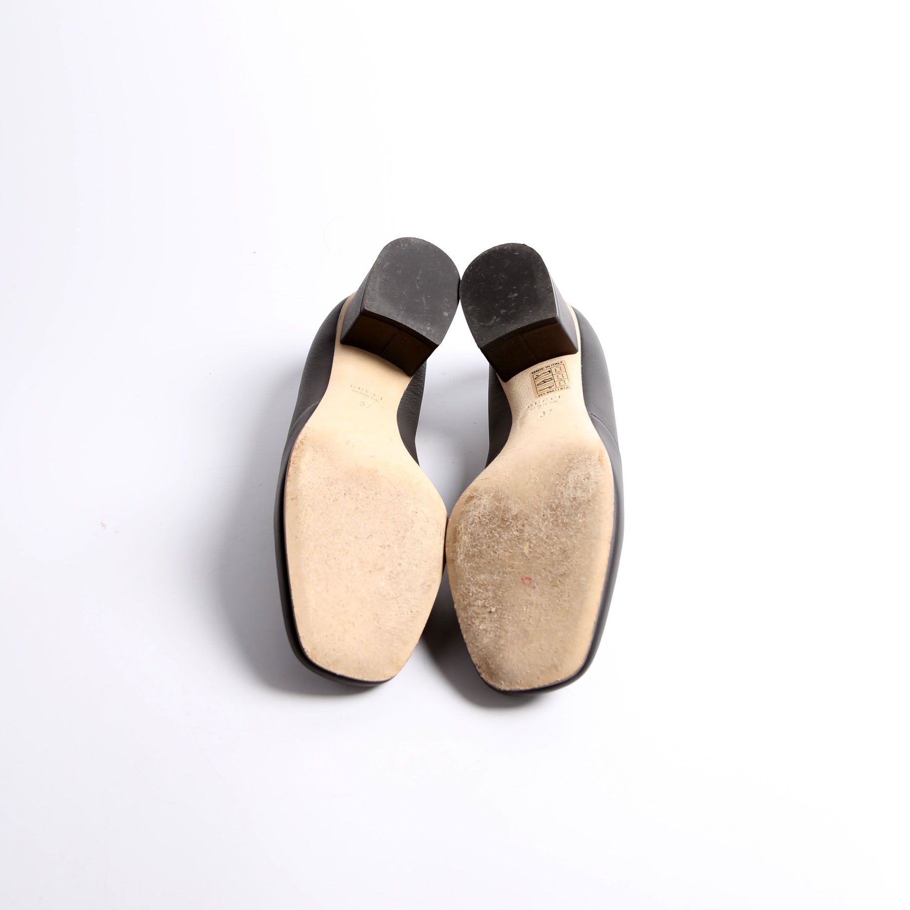 Horsebit Soft Calfskin Loafer Pumps Size 37 Black