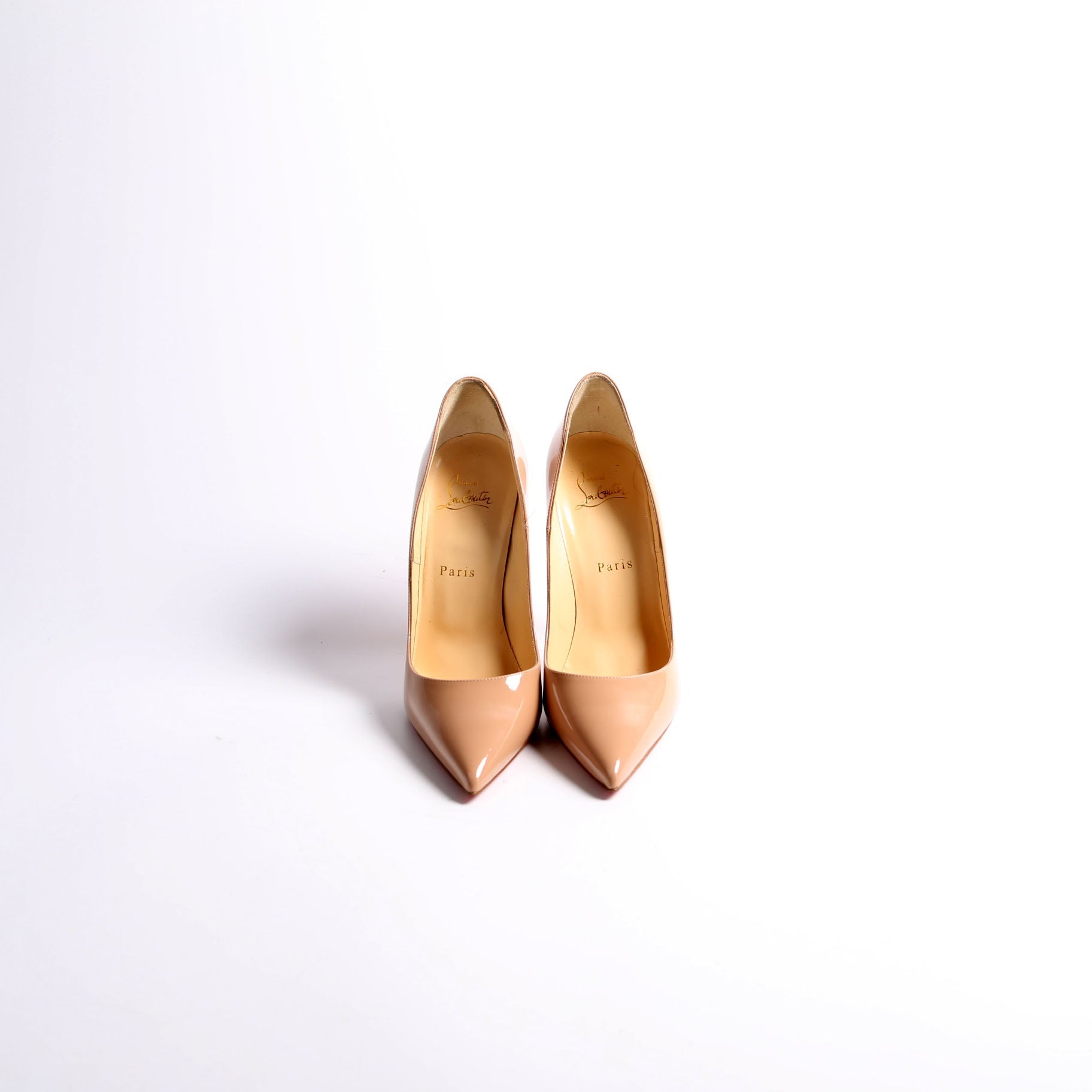 So Kate Patent 120MM Pumps Size 38.5 Nude