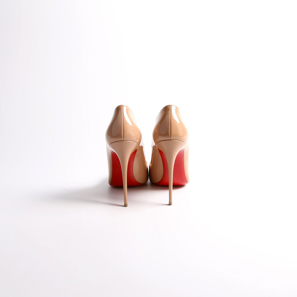 So Kate Patent 120MM Pumps Size 38.5 Nude
