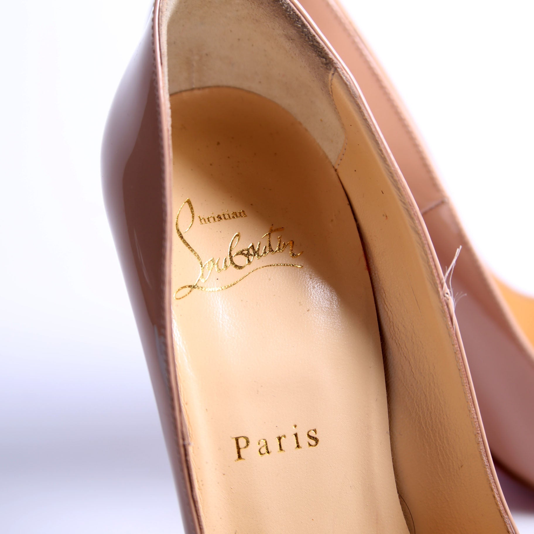 So Kate Patent 120MM Pumps Size 38.5 Nude