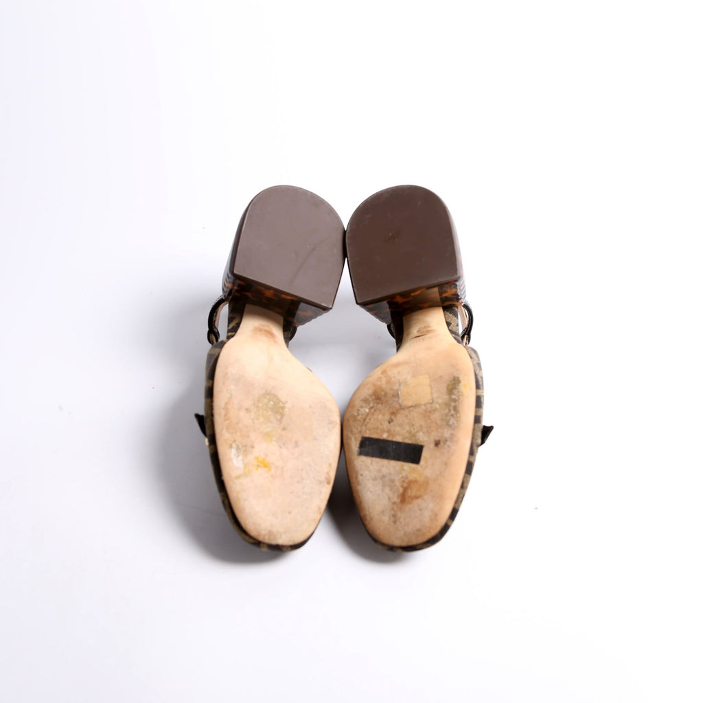 FF Zucca Slingbacks Size 38 Brown