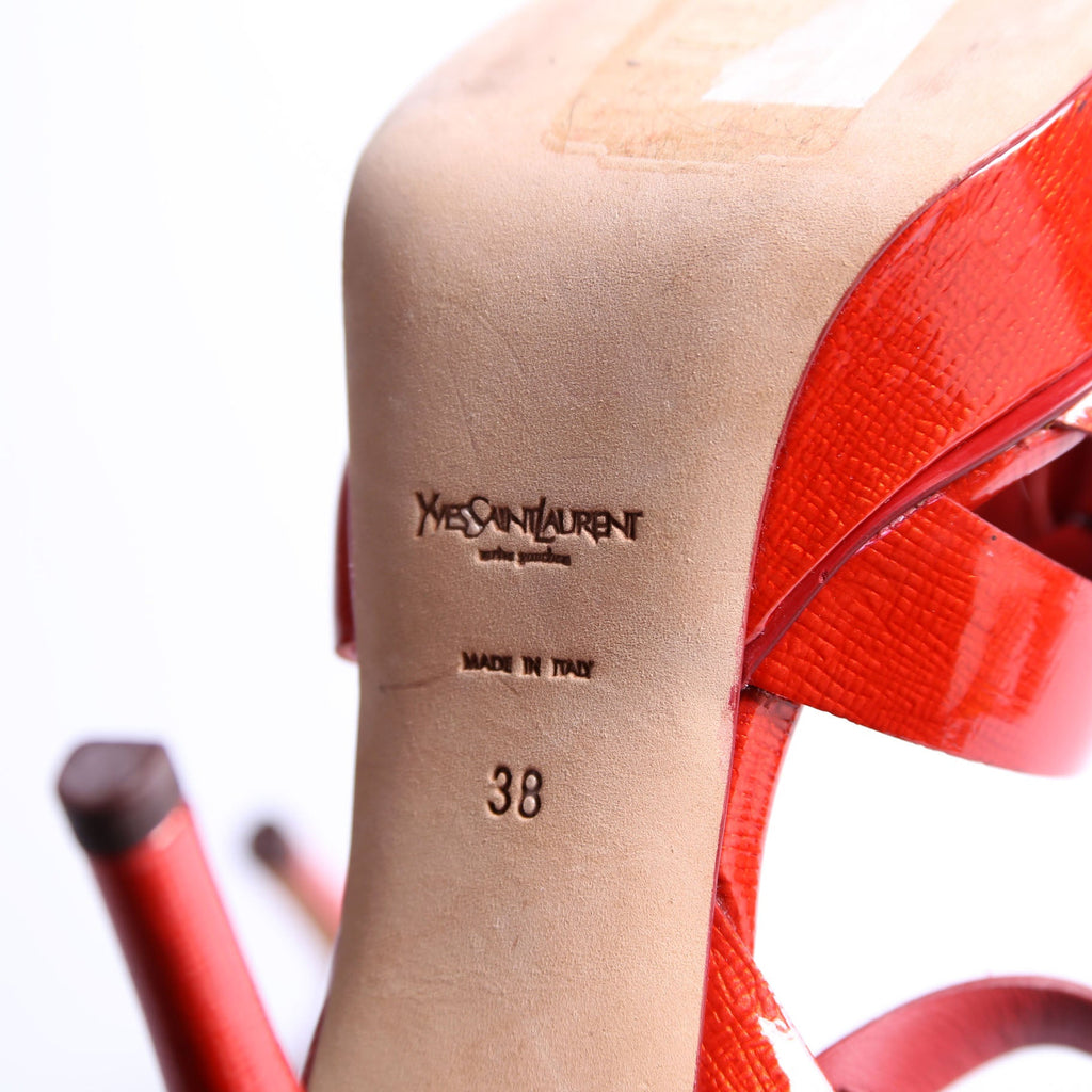 Tribute Platform Sandals 75MM Size 38 Red