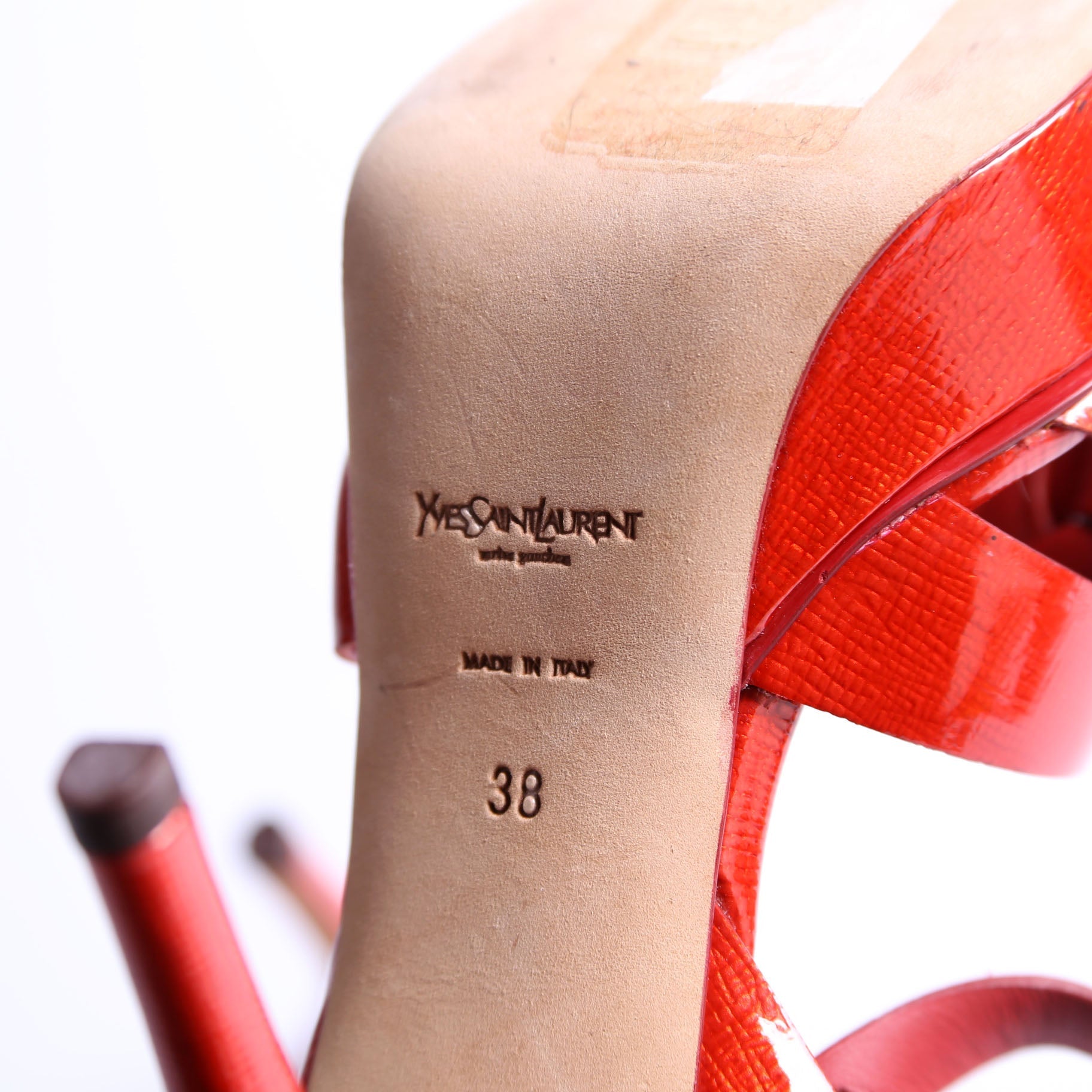 Tribute Platform Sandals 75MM Size 38 Red