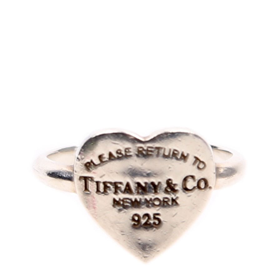 Please Return Heart Ring Size 5 Silver