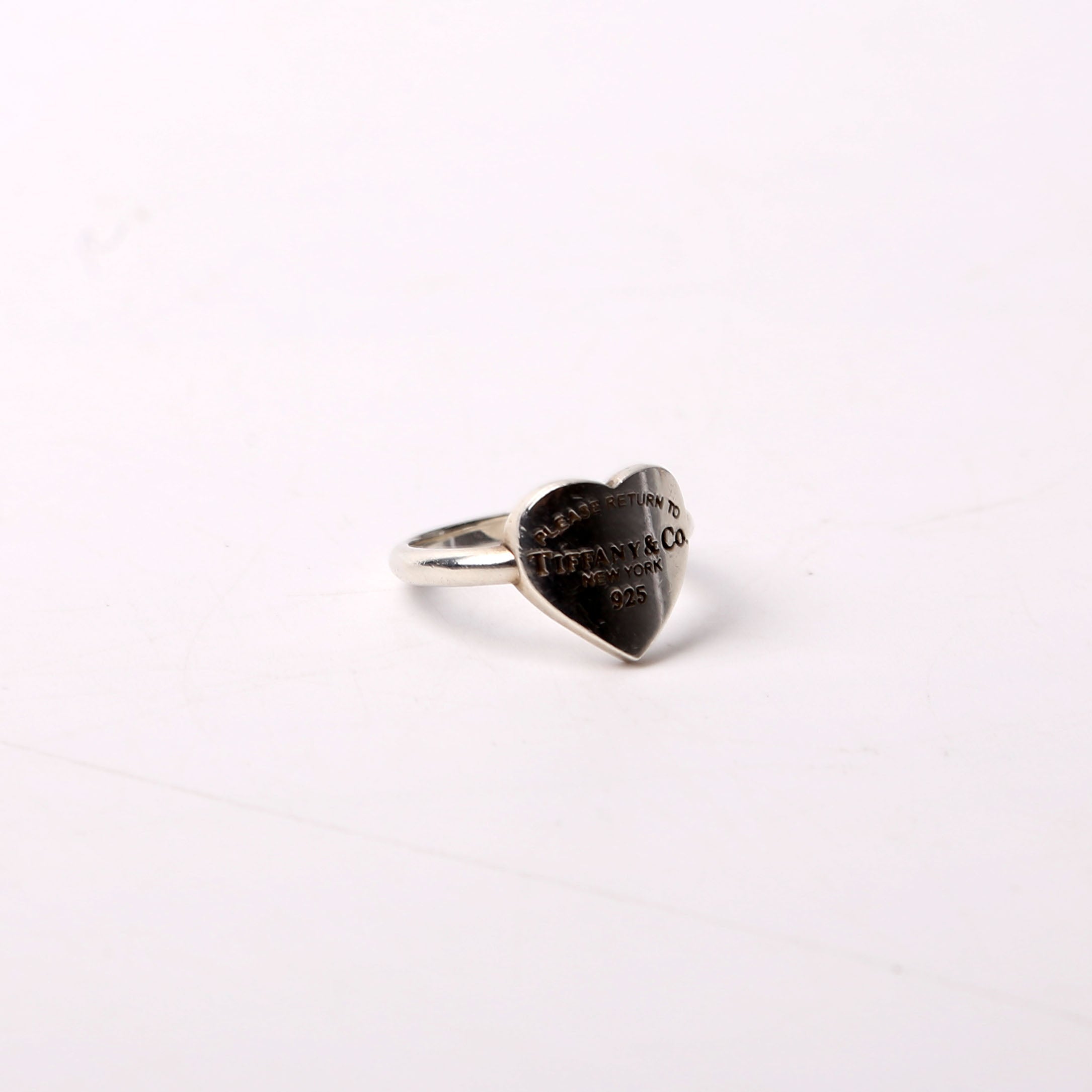 Please Return Heart Ring Size 5 Silver