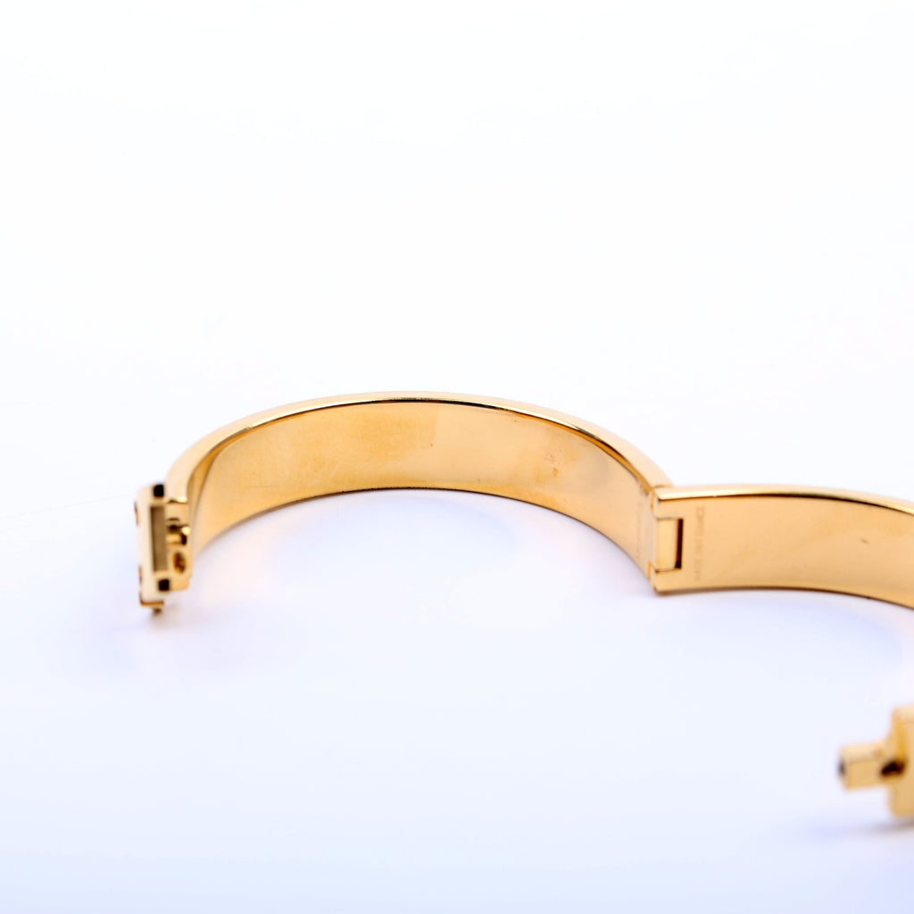 Clic Clac Narrow GM Bracelet Black/Gold