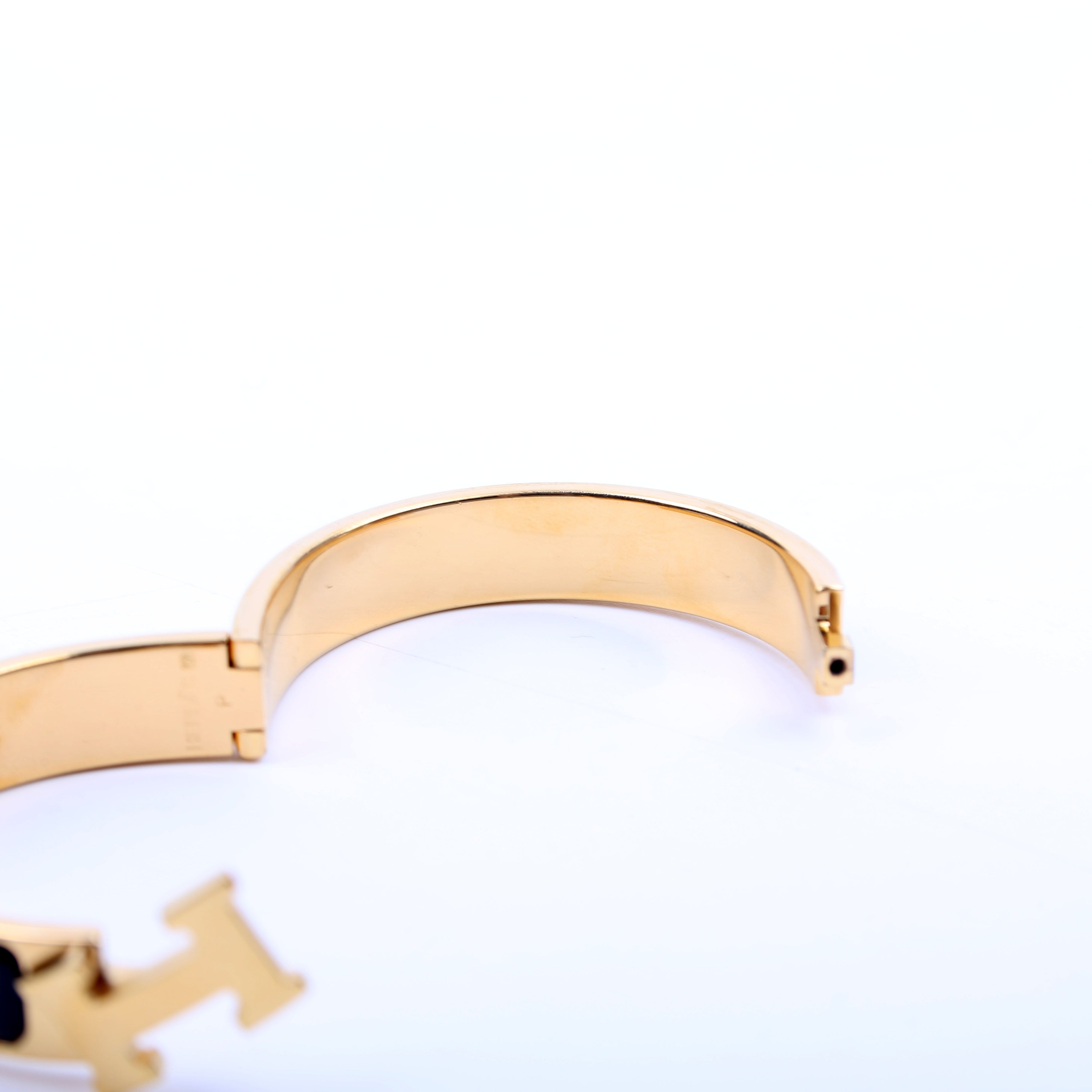 Clic Clac Narrow GM Bracelet Black/Gold