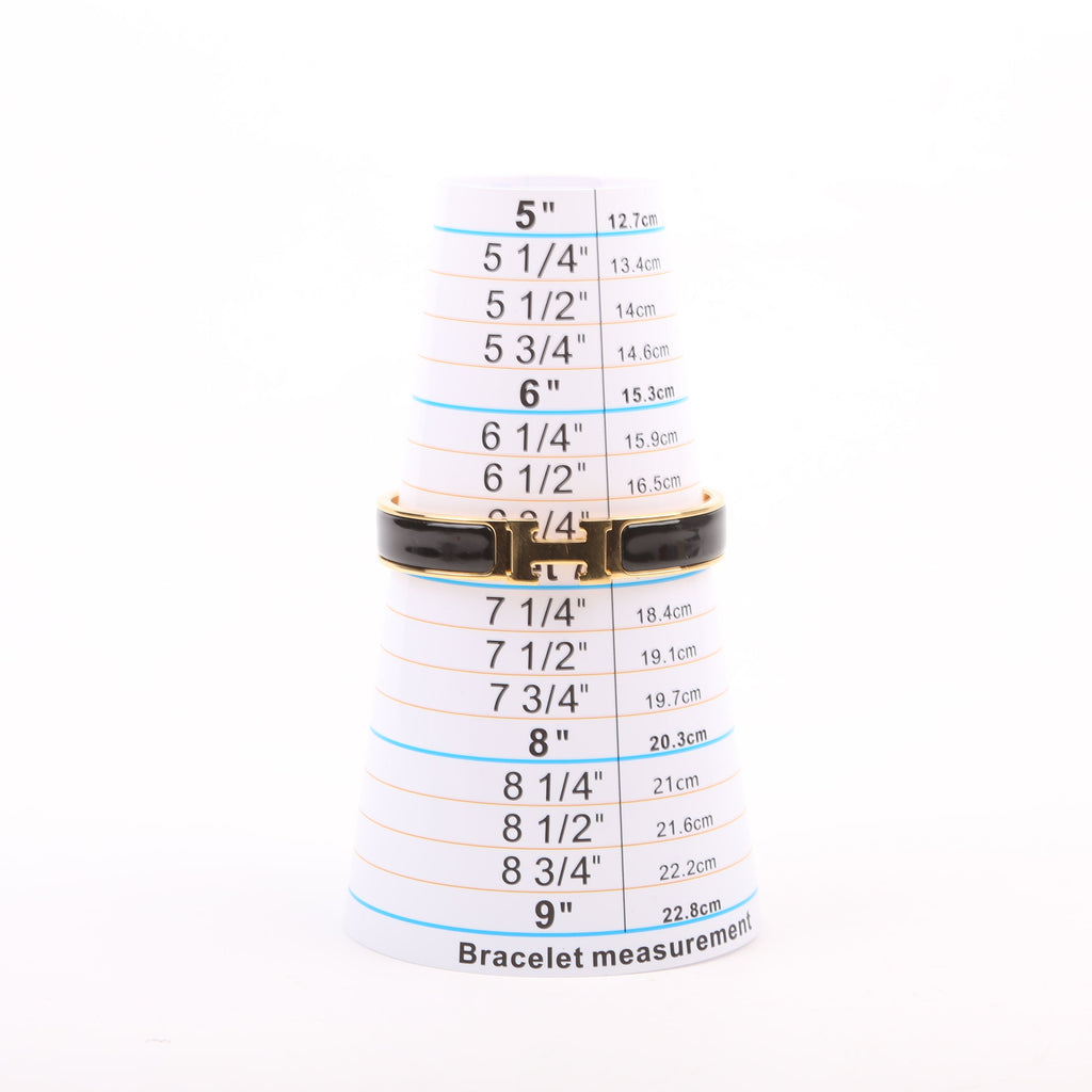 Clic Clac Narrow GM Bracelet Black/Gold