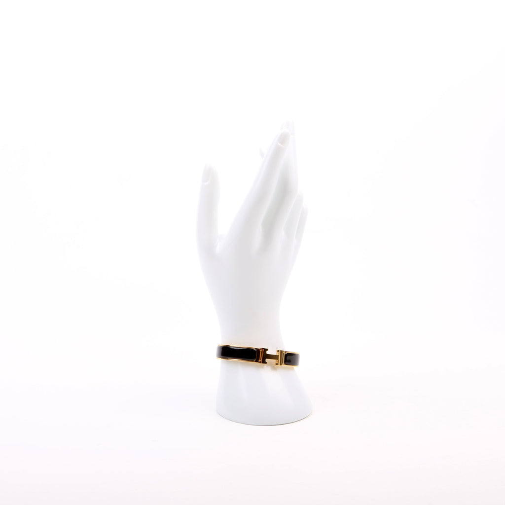 Clic Clac Narrow GM Bracelet Black/Gold