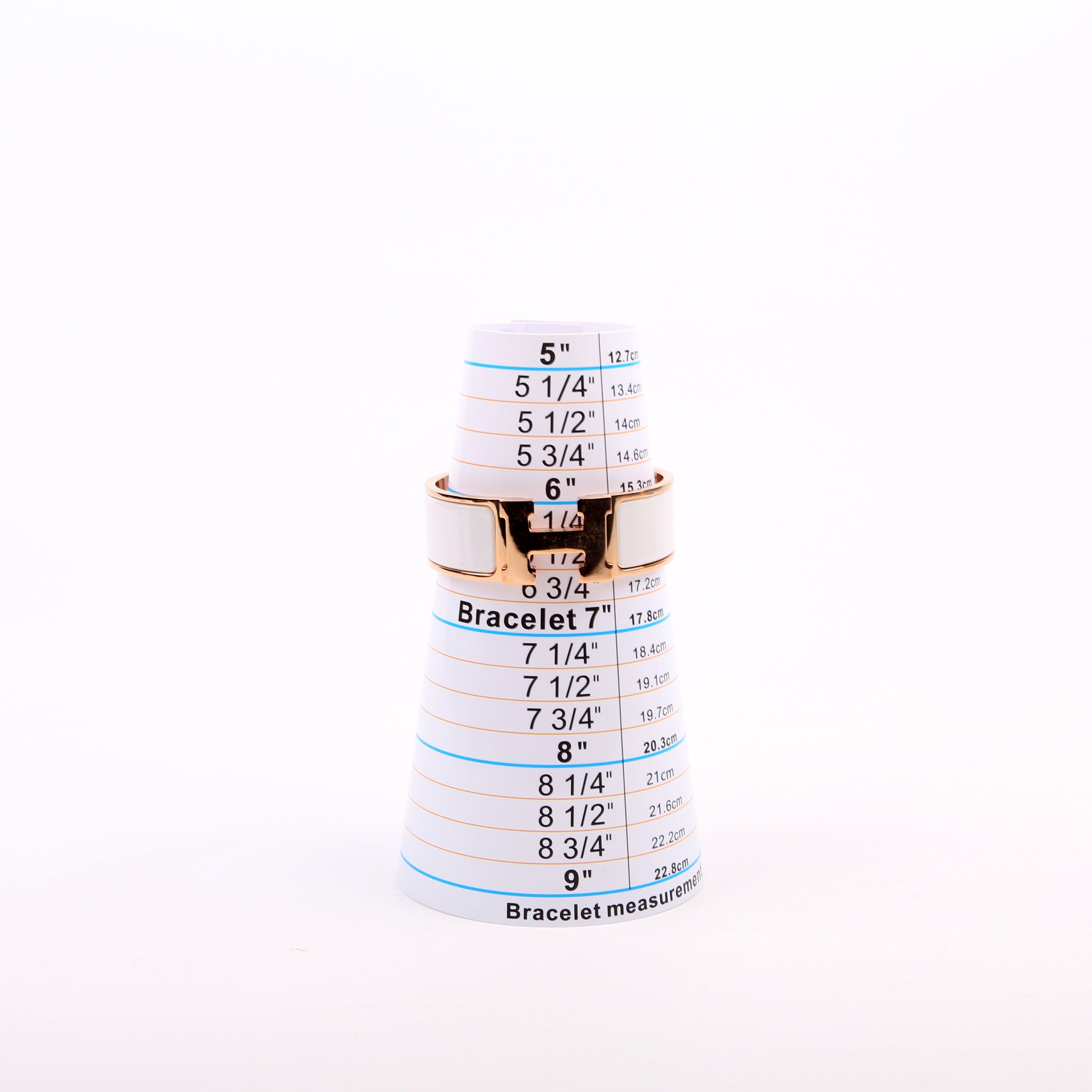 Clic Clac Wide PM Bracelet White/Rose Gold