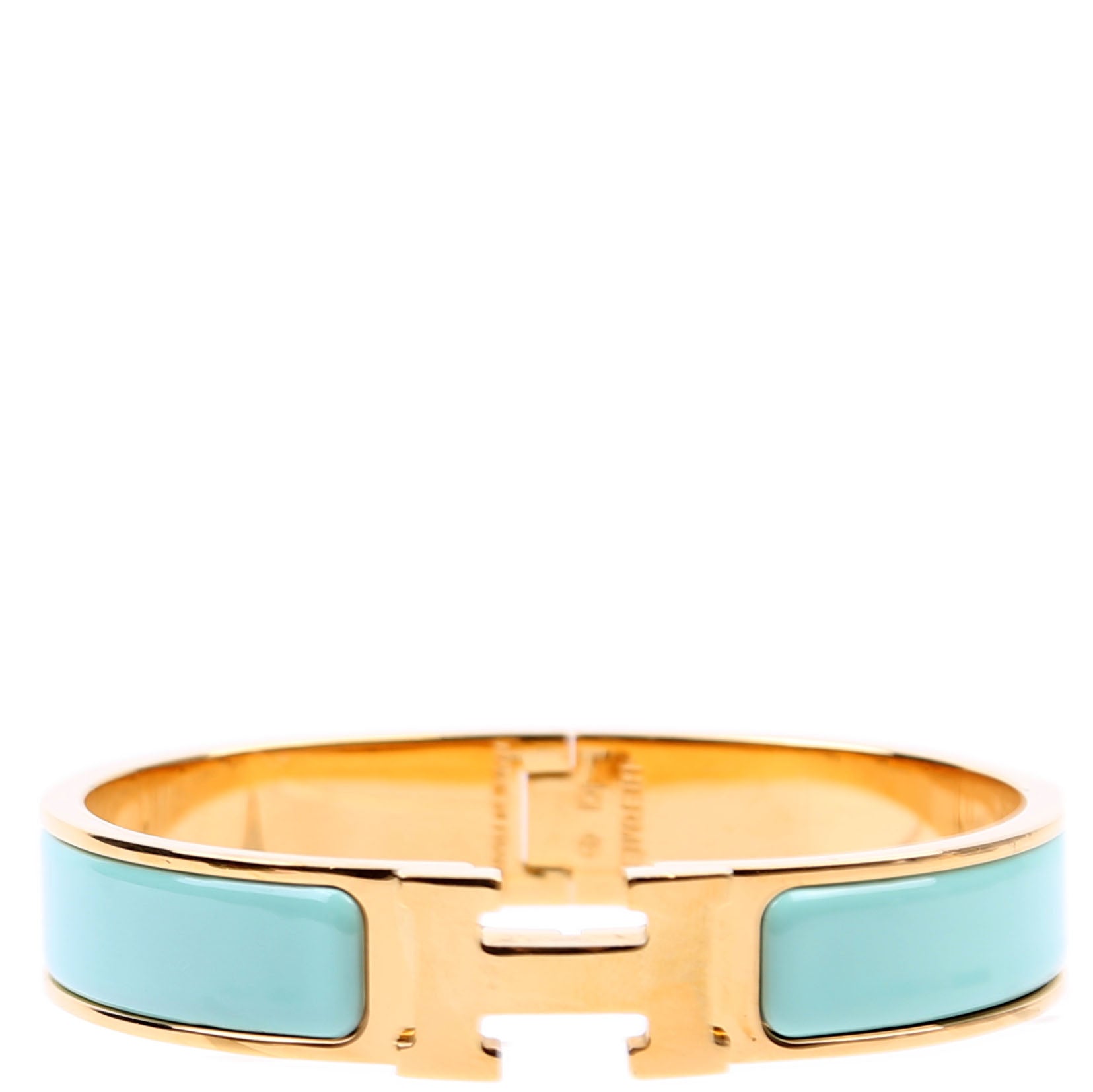 Clic Clac Narrow PM Bracelet Teal/Gold