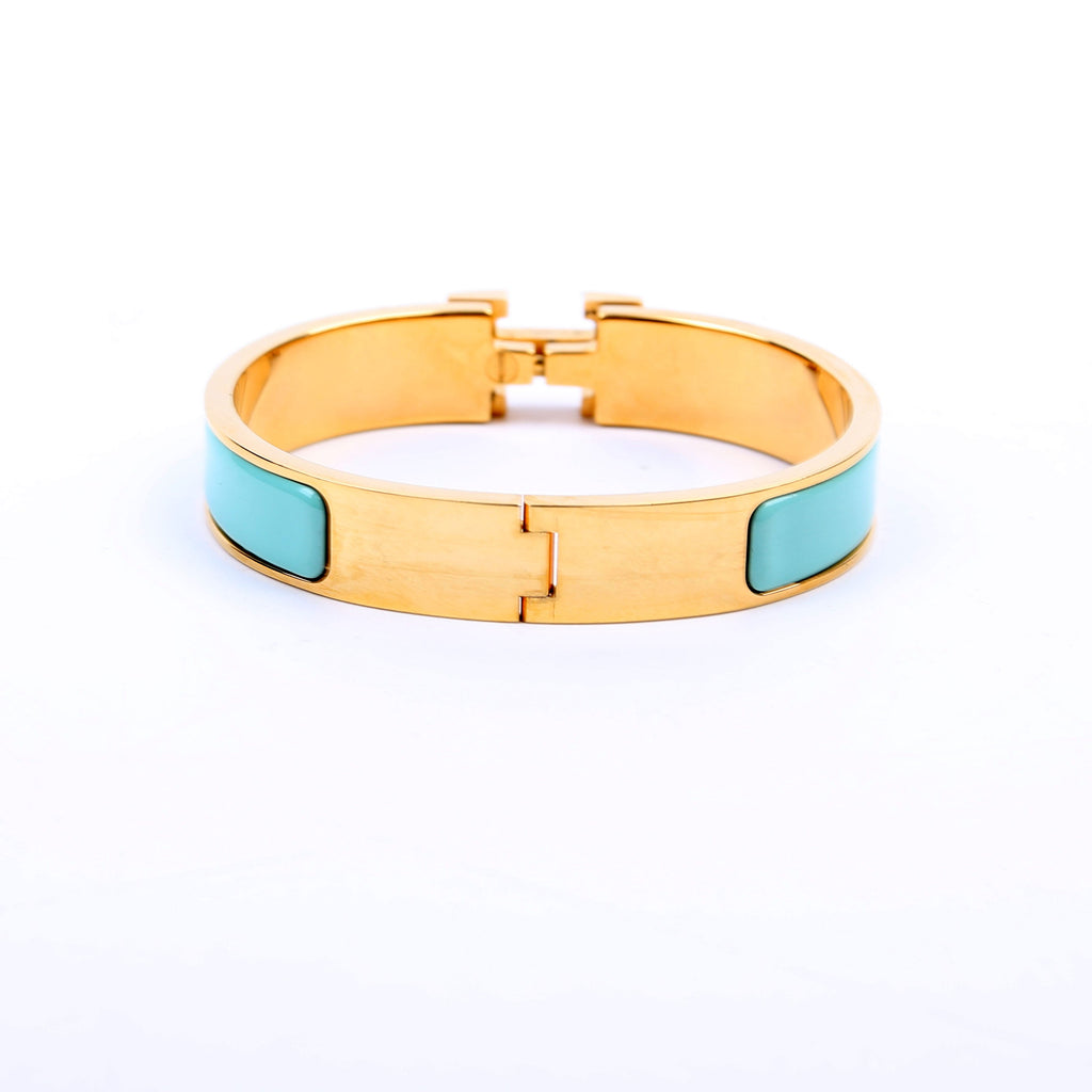 Clic Clac Narrow PM Bracelet Teal/Gold