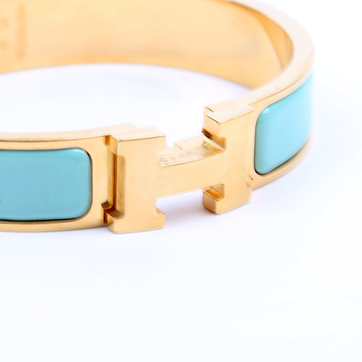 Clic Clac Narrow PM Bracelet Teal/Gold