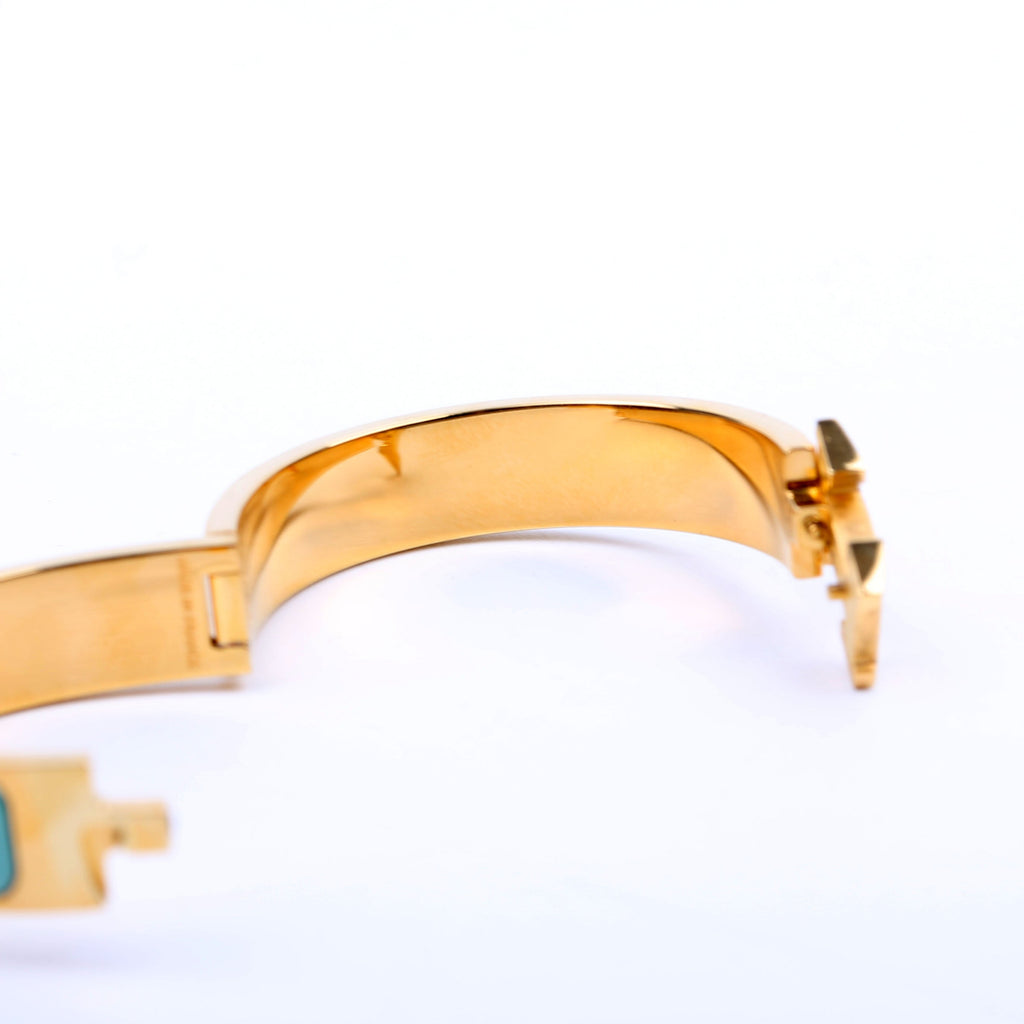 Clic Clac Narrow PM Bracelet Teal/Gold