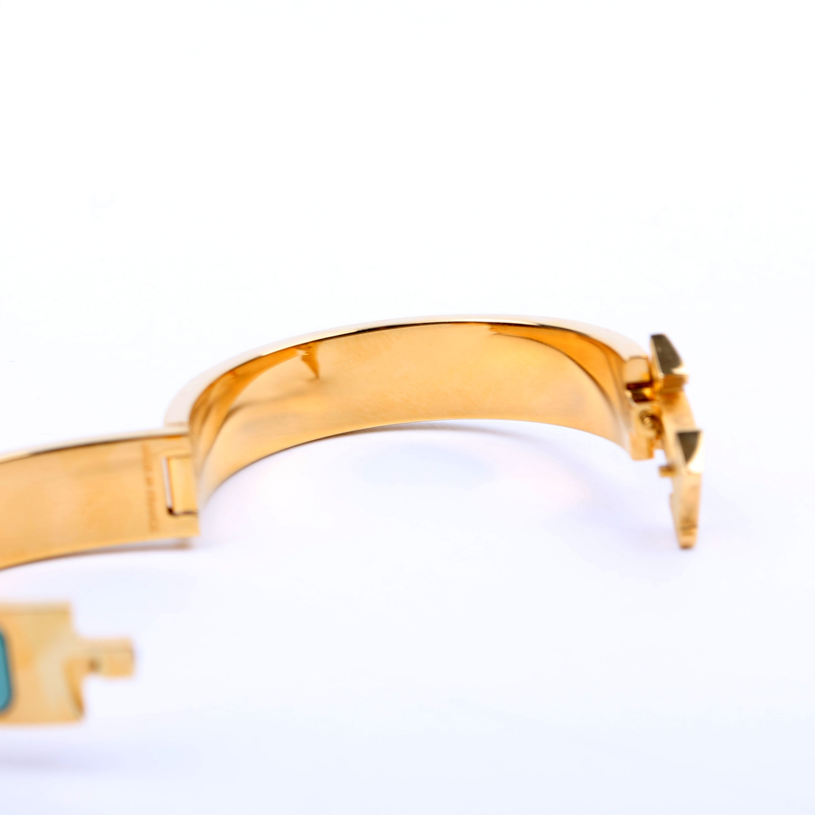 Clic Clac Narrow PM Bracelet Teal/Gold