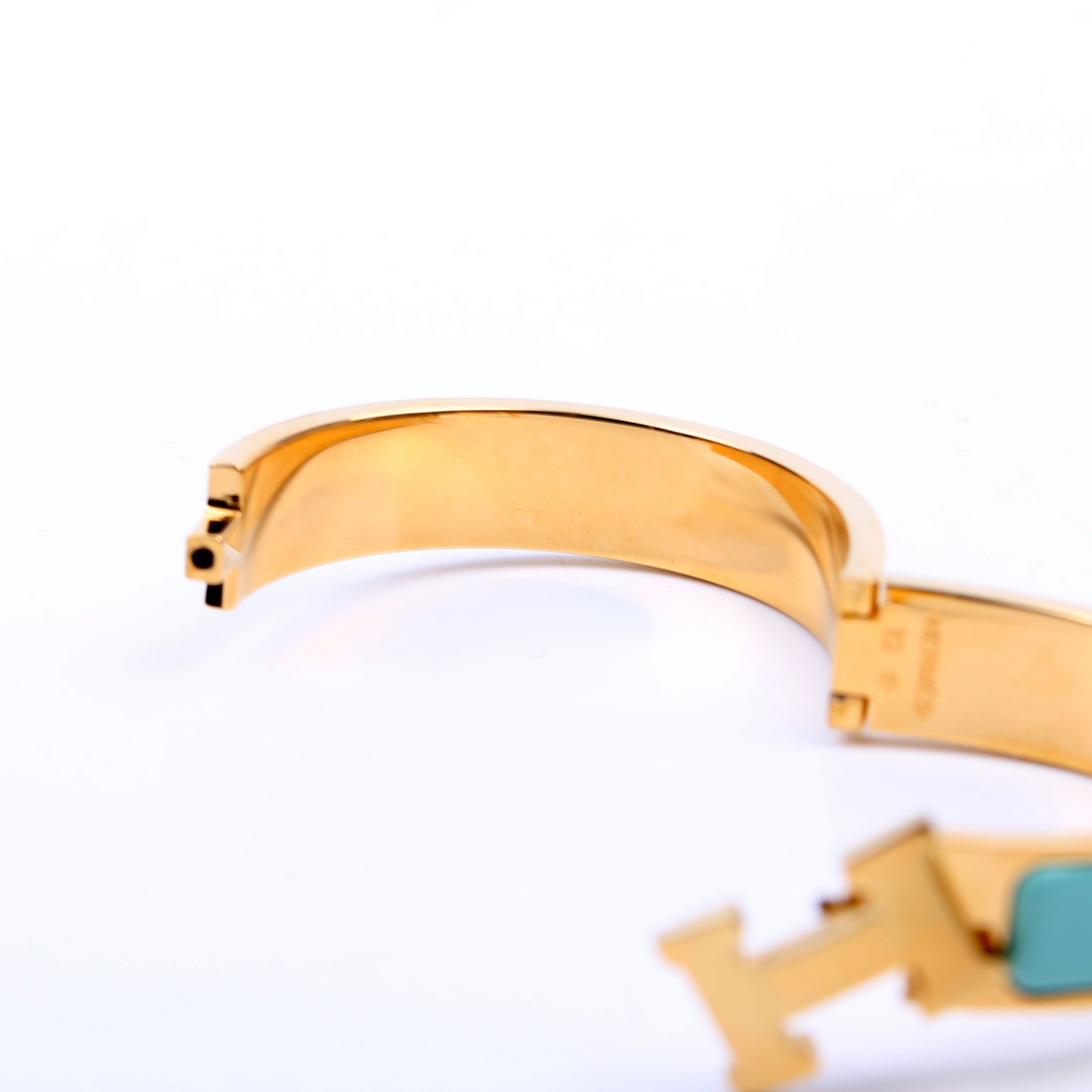 Clic Clac Narrow PM Bracelet Teal/Gold