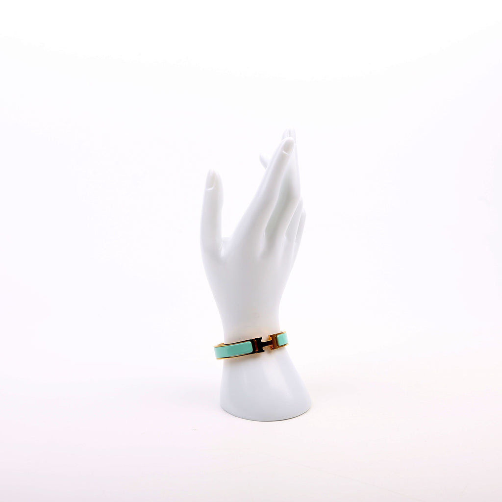 Clic Clac Narrow PM Bracelet Teal/Gold