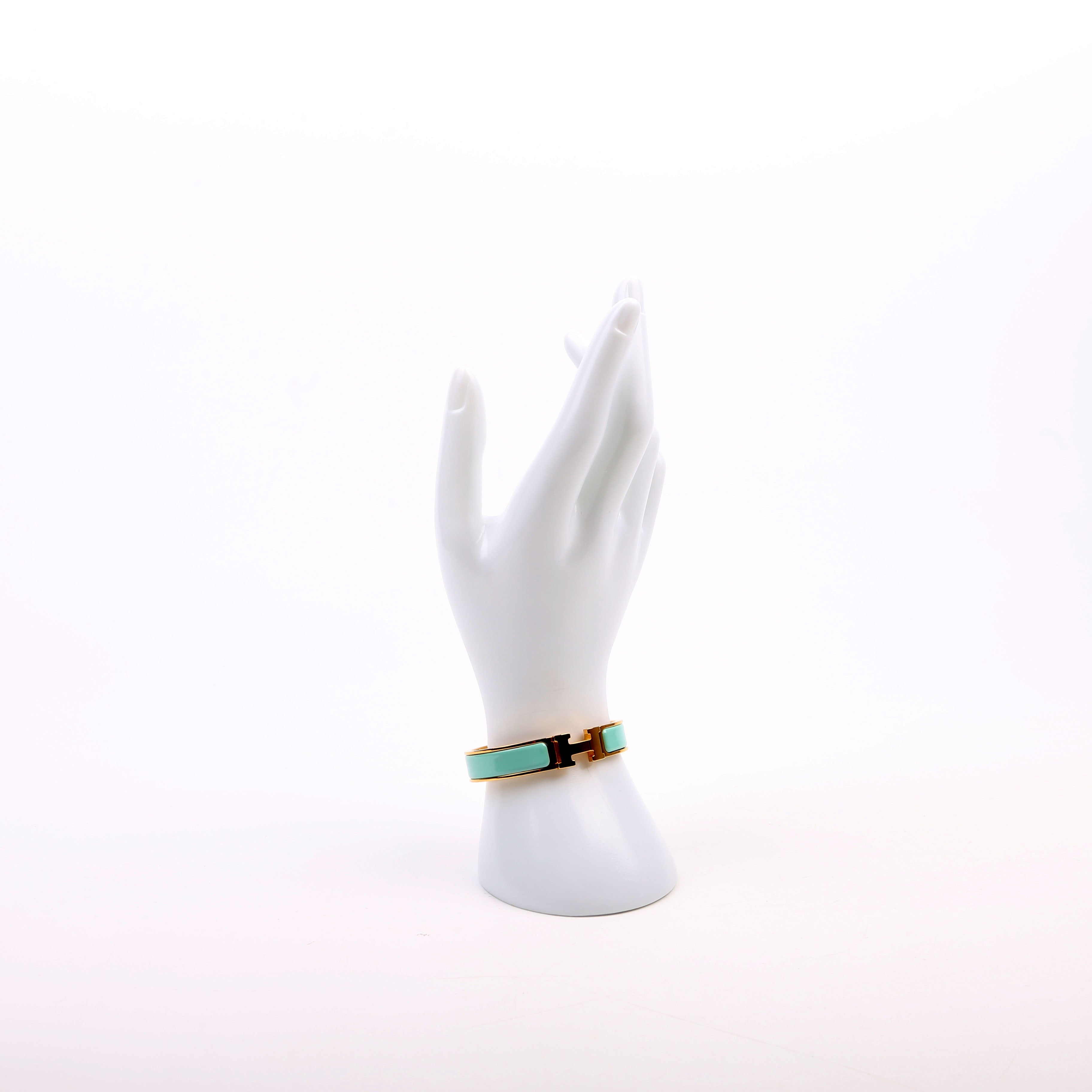 Clic Clac Narrow PM Bracelet Teal/Gold