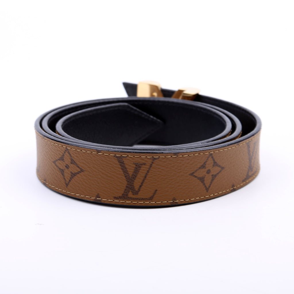 Essential V Reverse Monogram Belt Size 90/36 Brown/Black