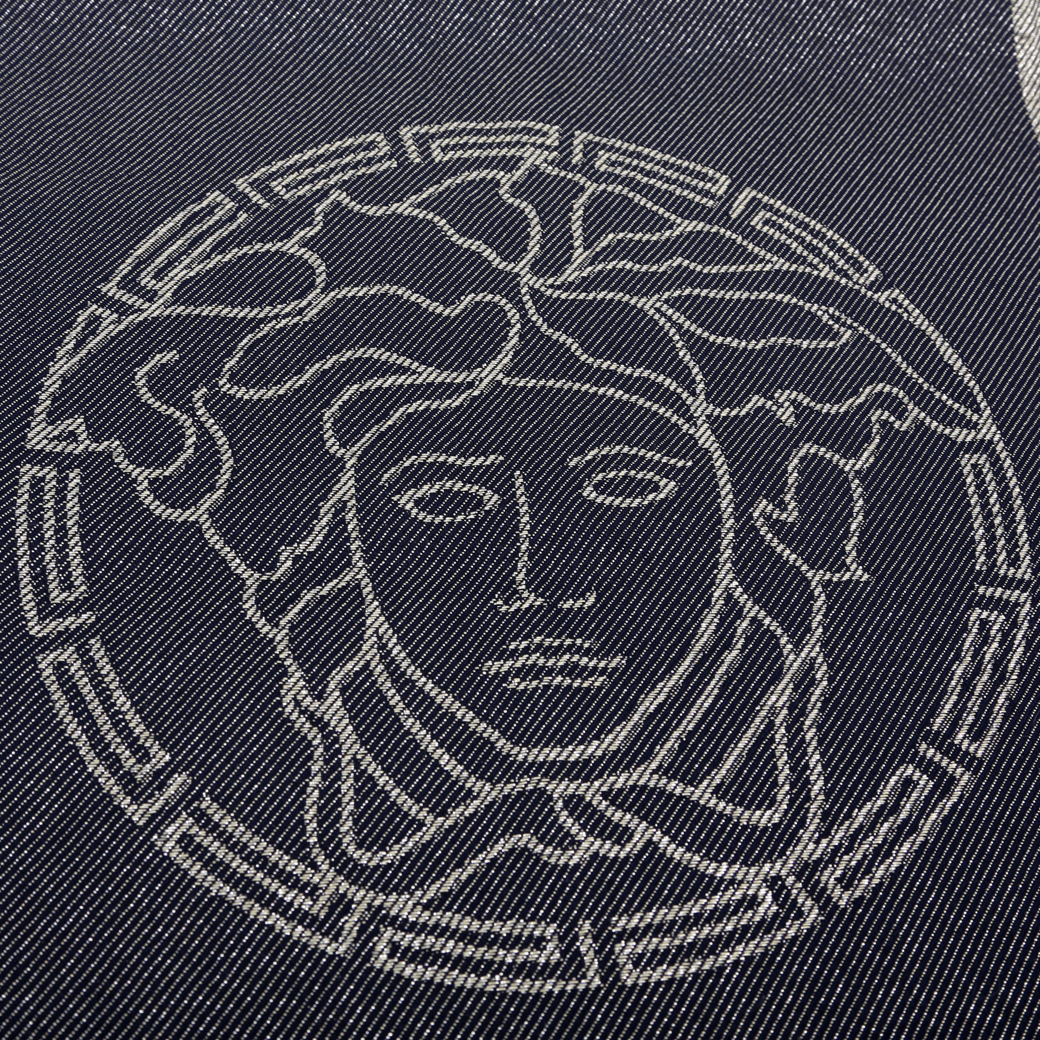 Greca Medusa Scarf Black/Gold