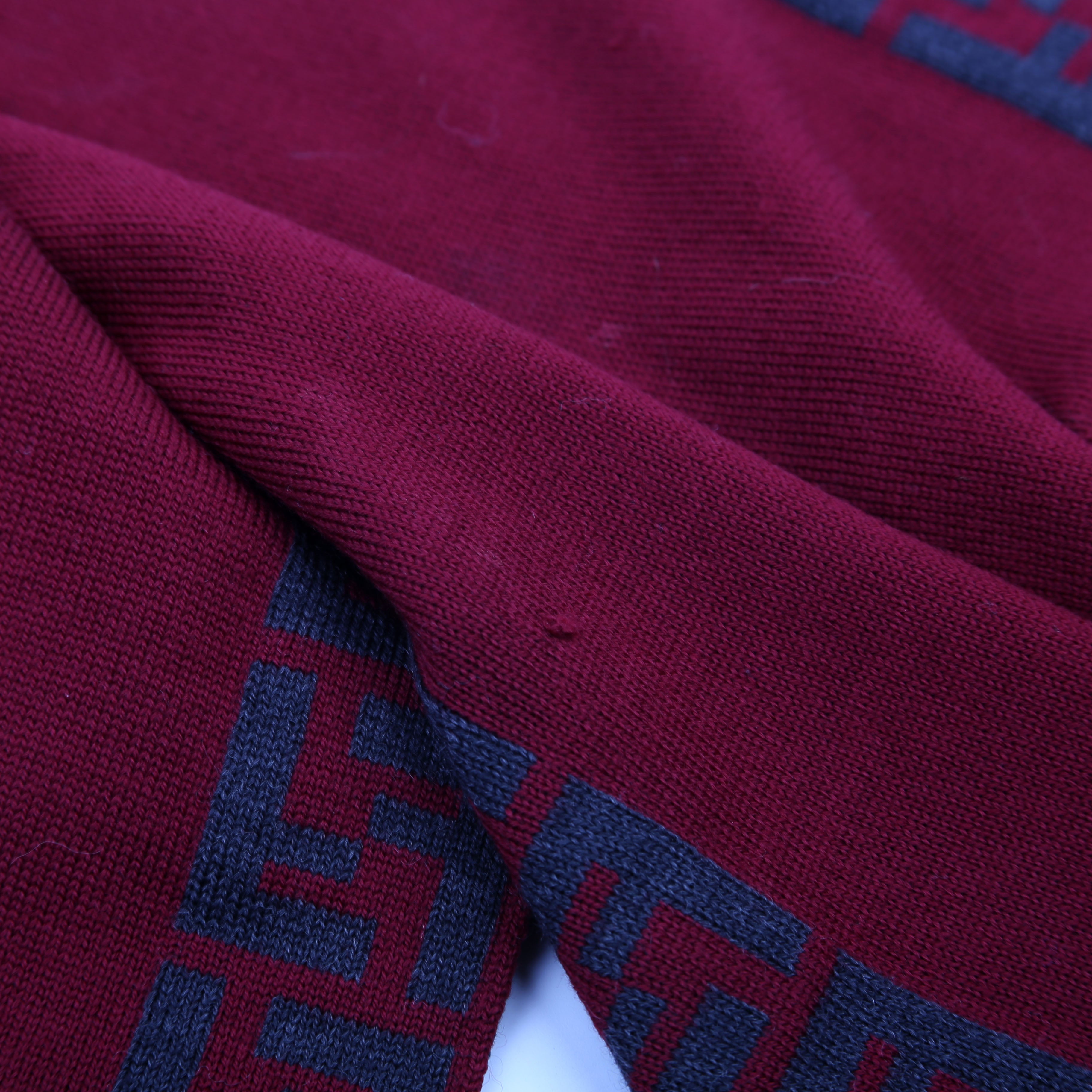 FF Wool Muffler Scarf Grey/Red