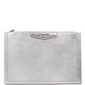 Antigona Large Flat Zip Pouch Silver