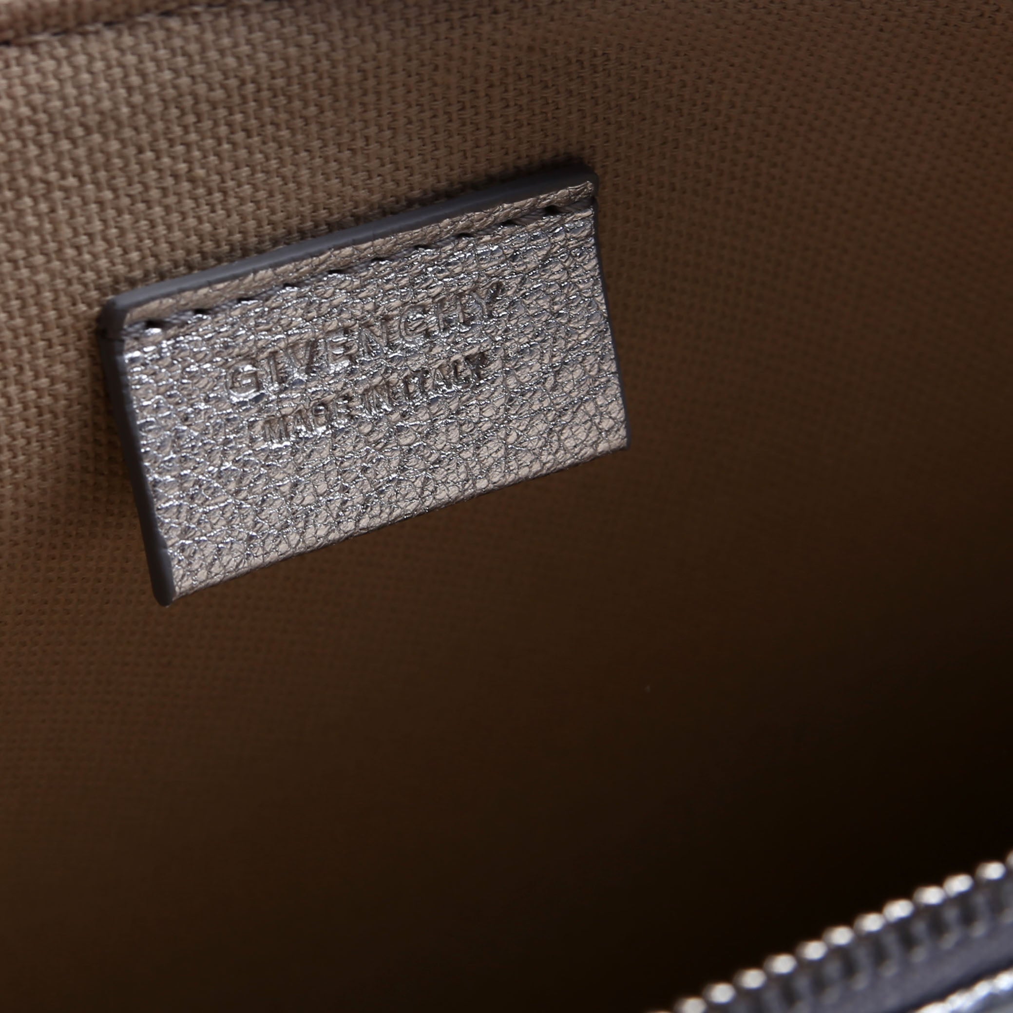 Antigona Large Flat Zip Pouch Silver