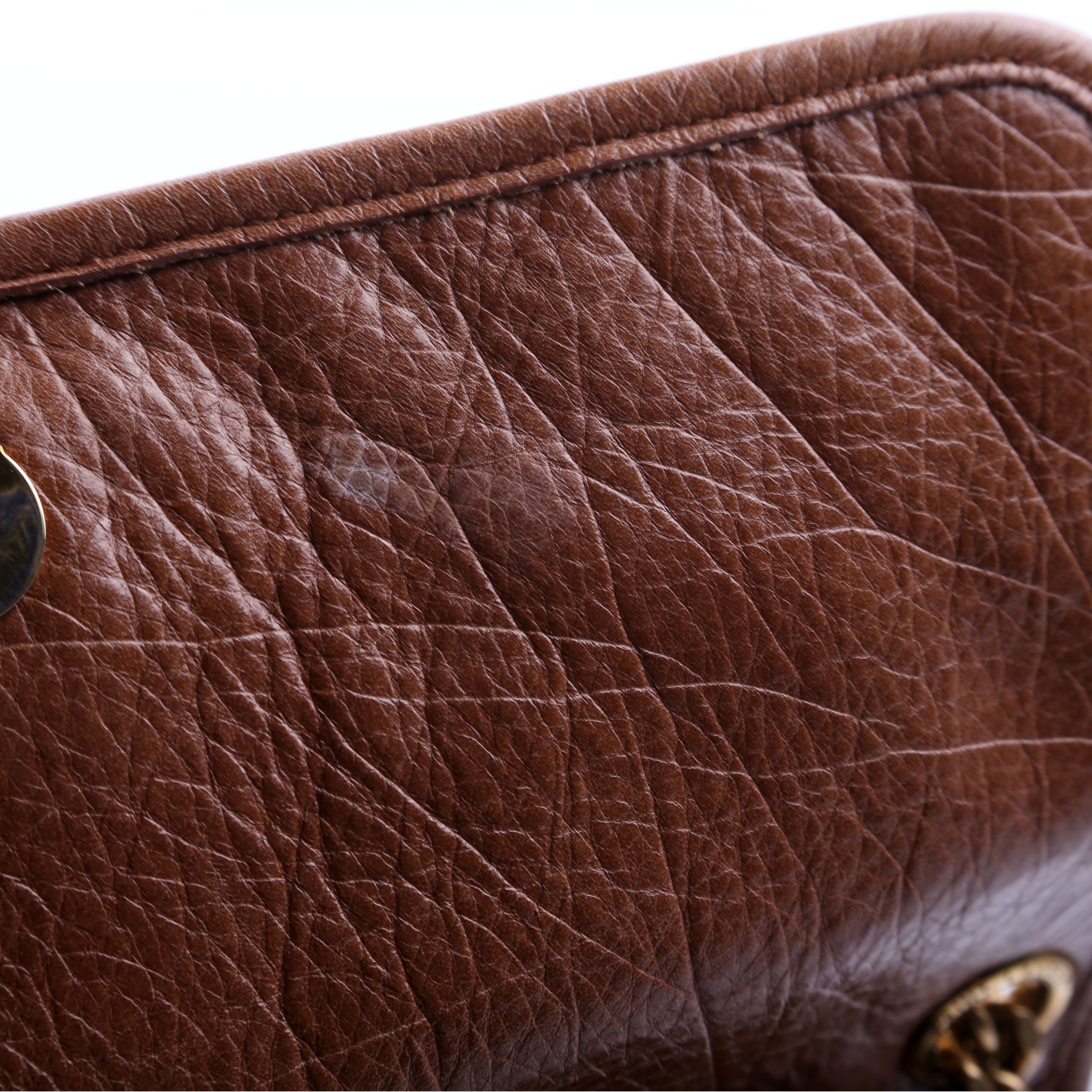 Niki Medium Crinkle Leather Brown