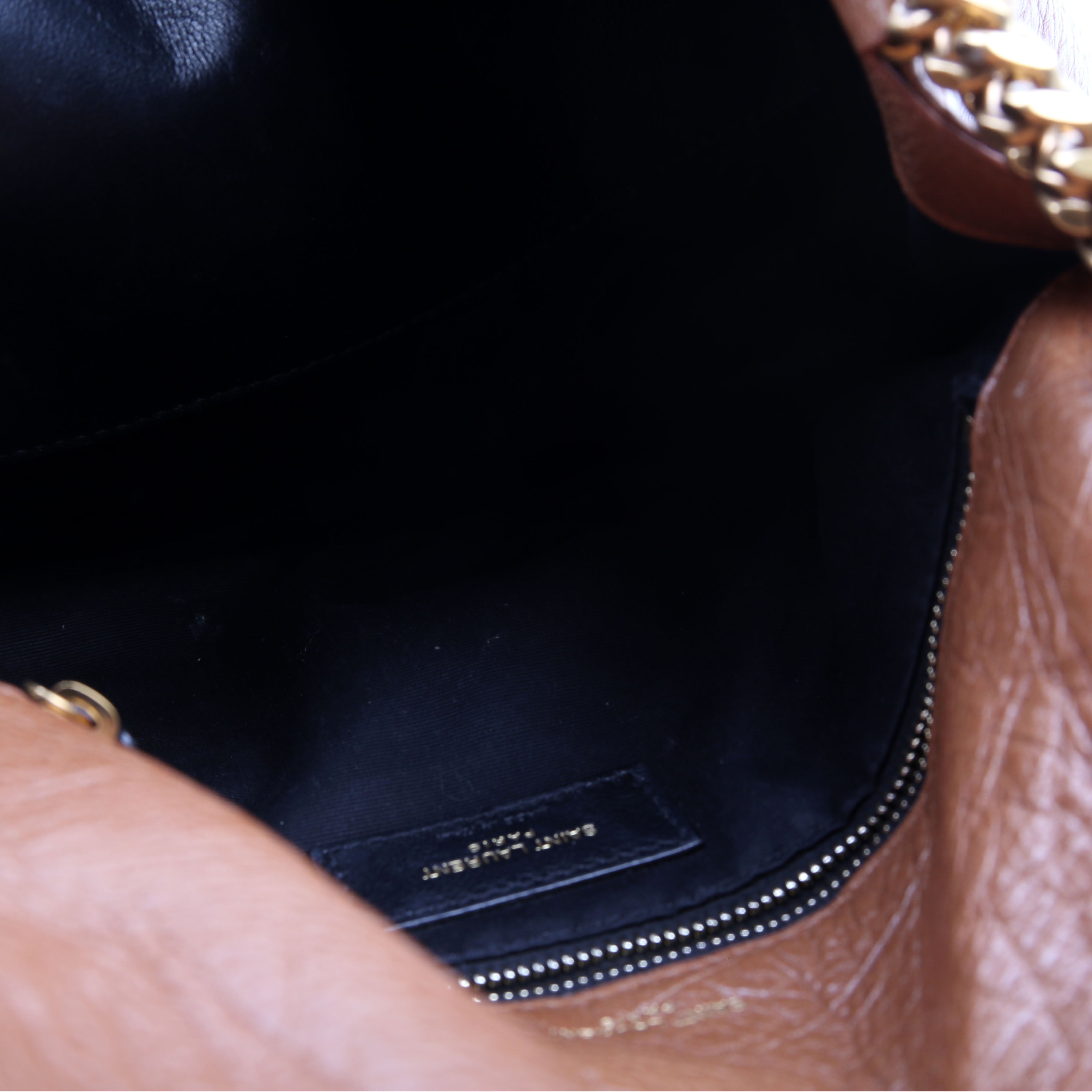 Niki Medium Crinkle Leather Brown