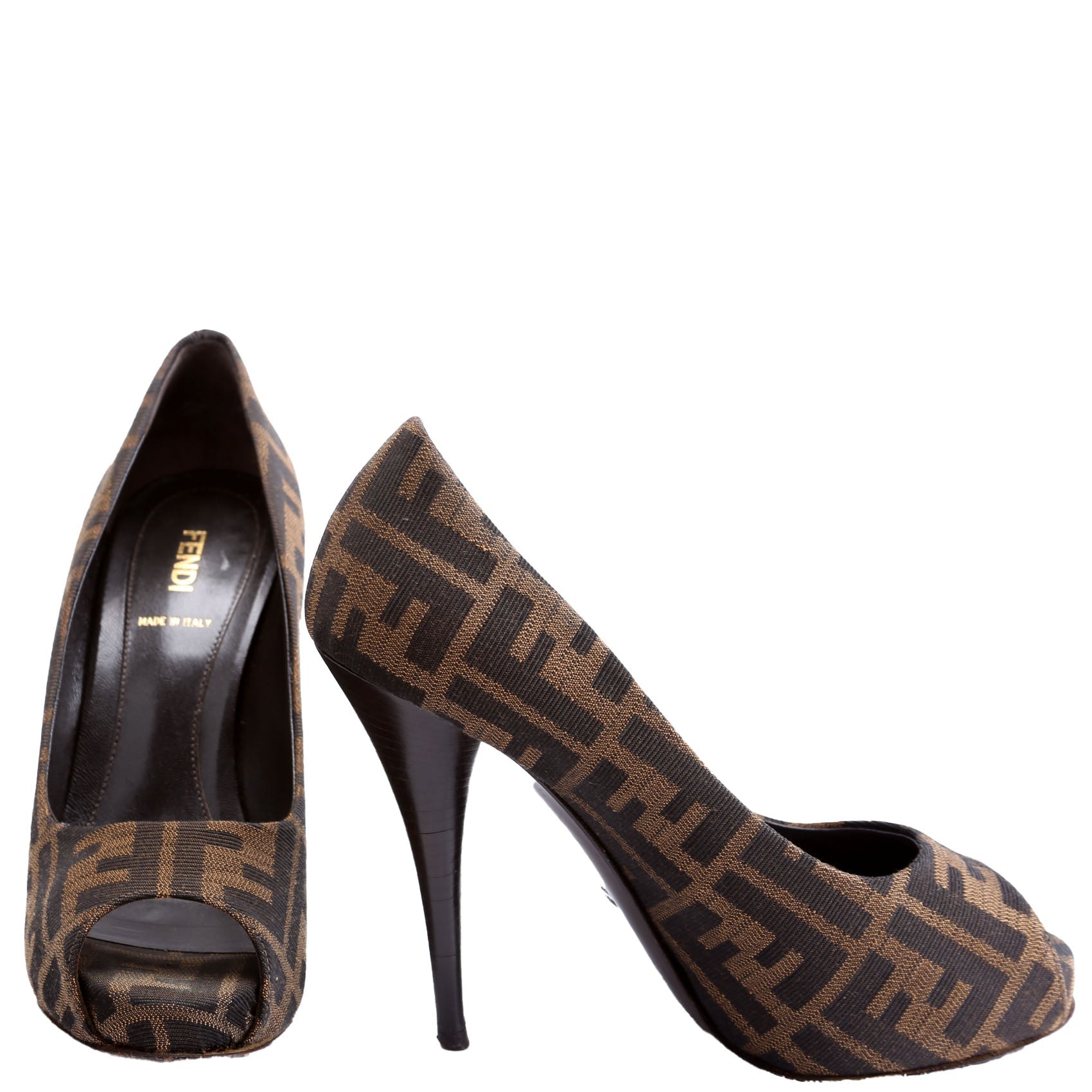 Zucca Peep Toe Size 38.5 Brown