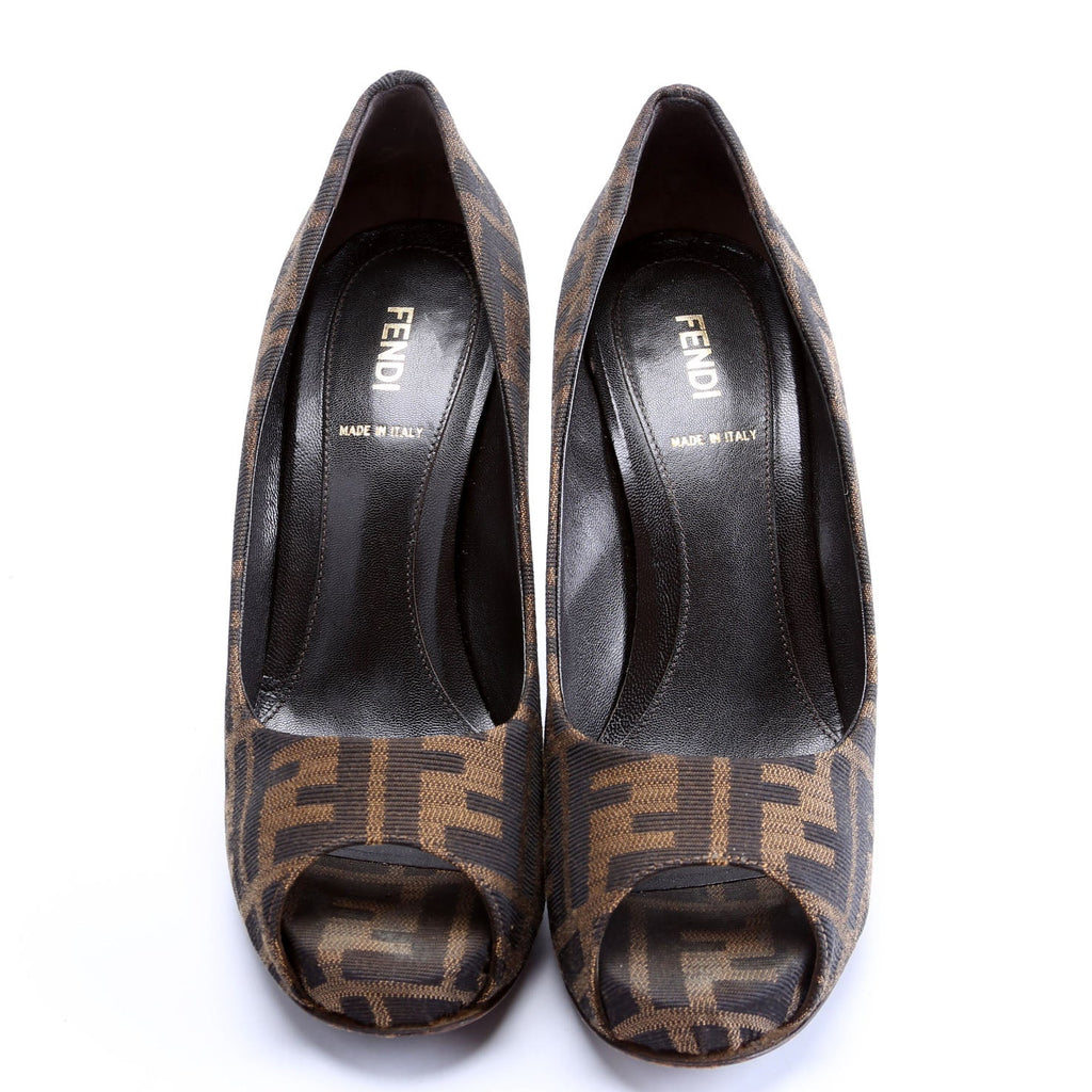 Zucca Peep Toe Size 38.5 Brown
