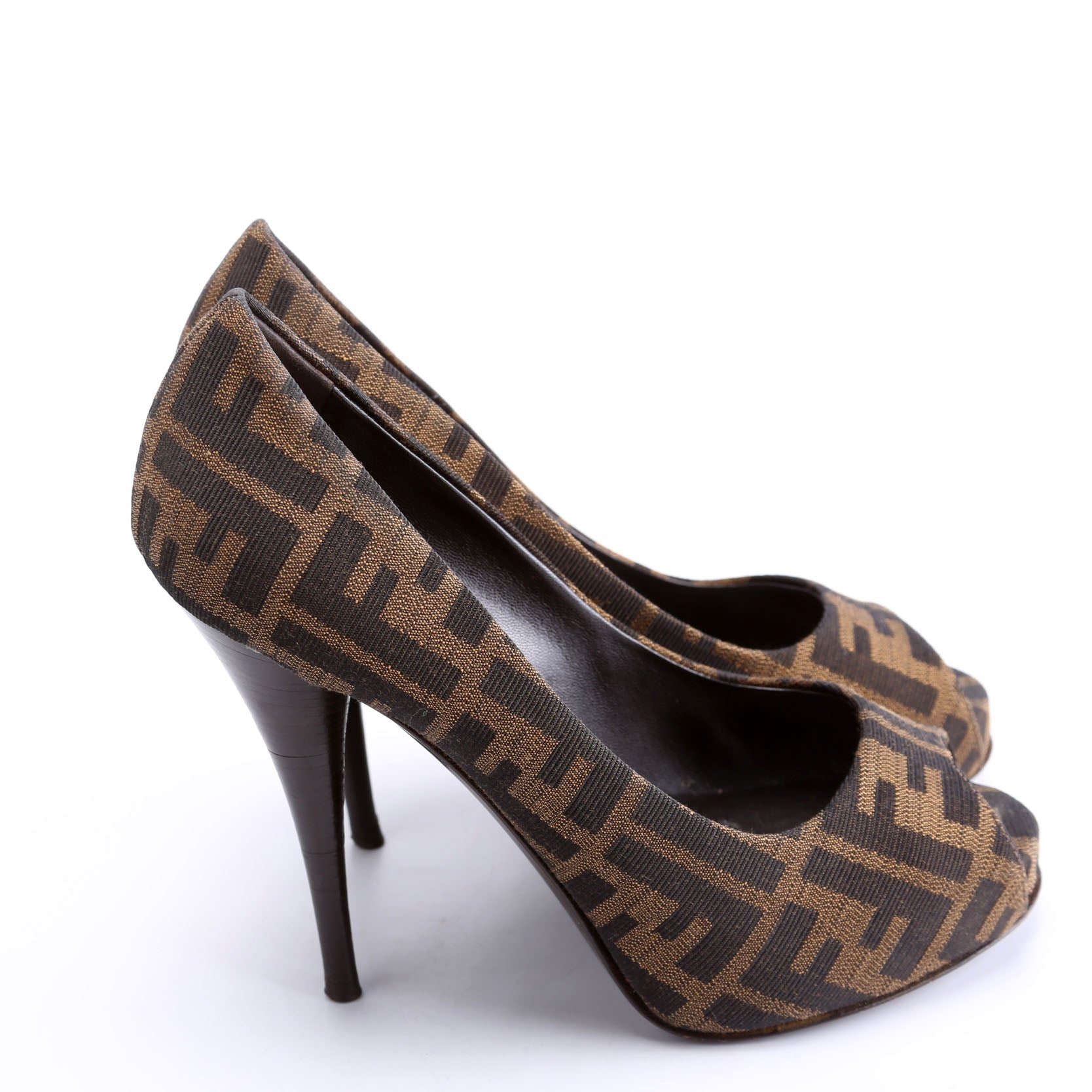 Zucca Peep Toe Size 38.5 Brown