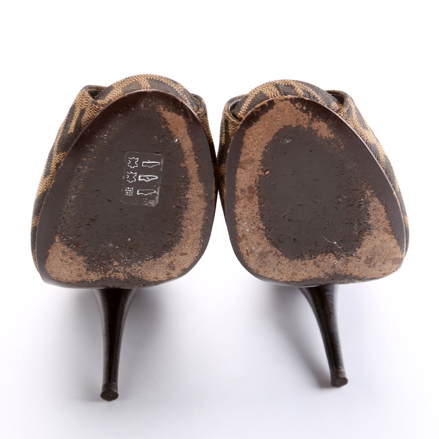 Zucca Peep Toe Size 38.5 Brown
