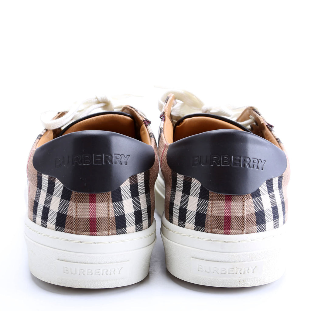 House Check Low Top Sneakers Size 43 Tan