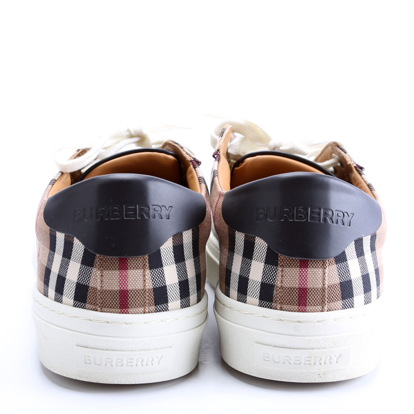 House Check Low Top Sneakers Size 43 Tan