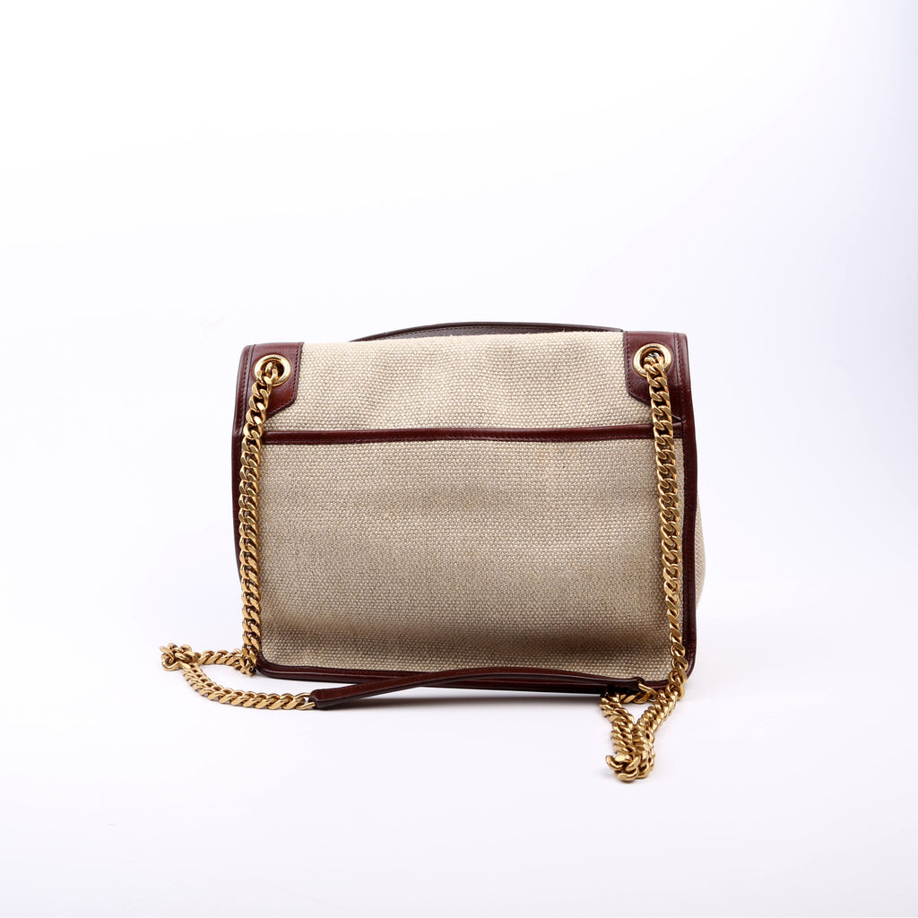 Niki Medium Canvas/Calfskin Leather Tan/Brown