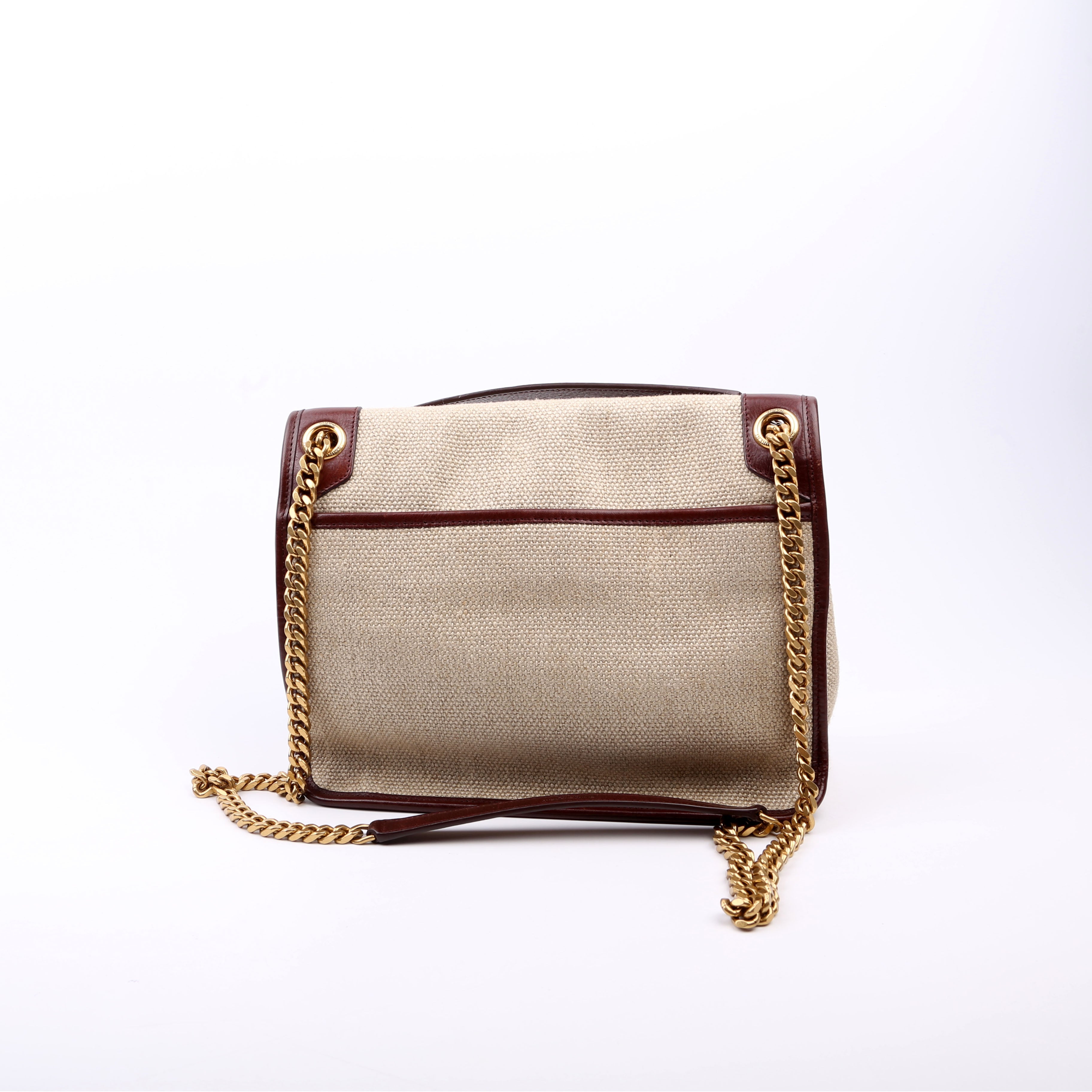 Niki Medium Canvas/Calfskin Leather Tan/Brown