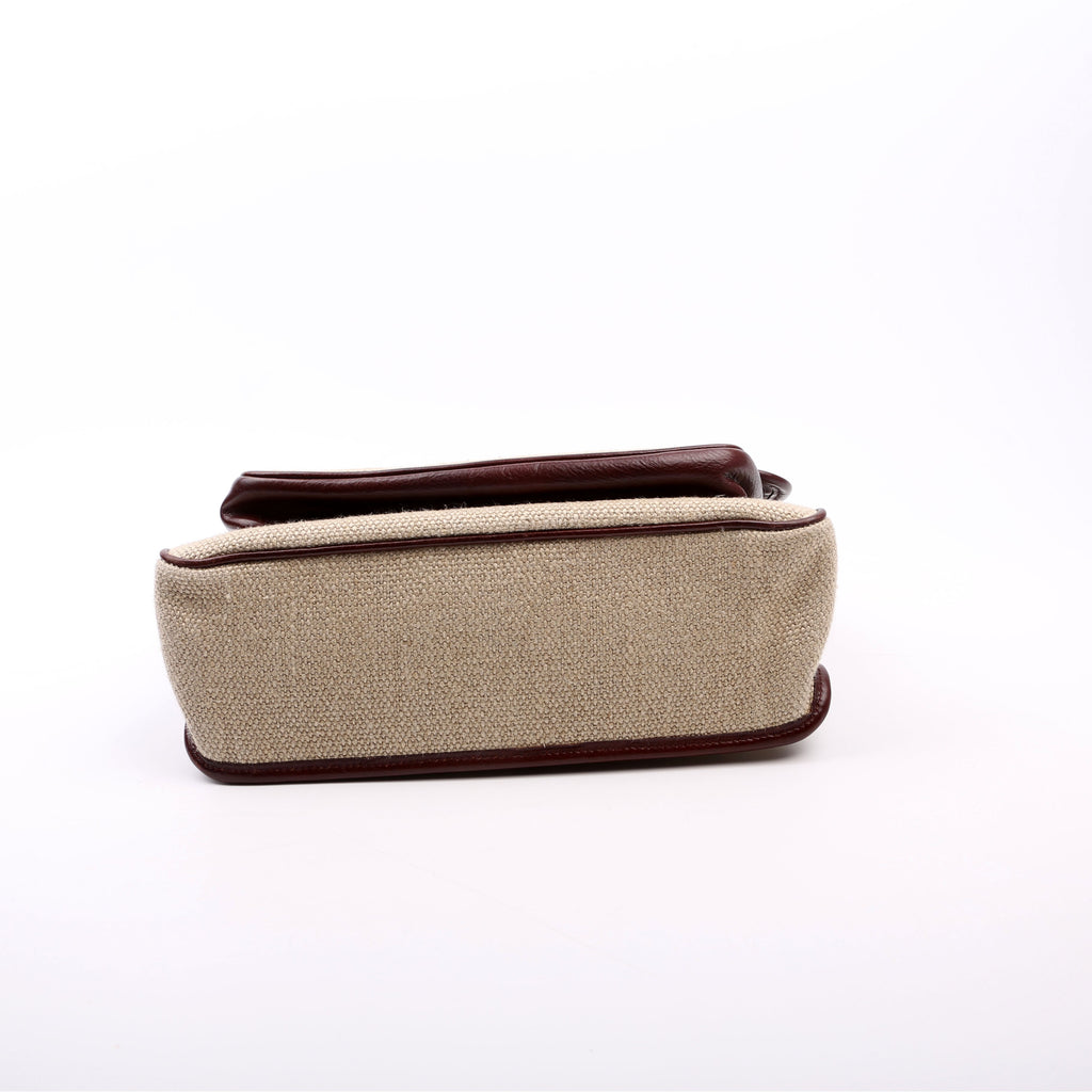 Niki Medium Canvas/Calfskin Leather Tan/Brown