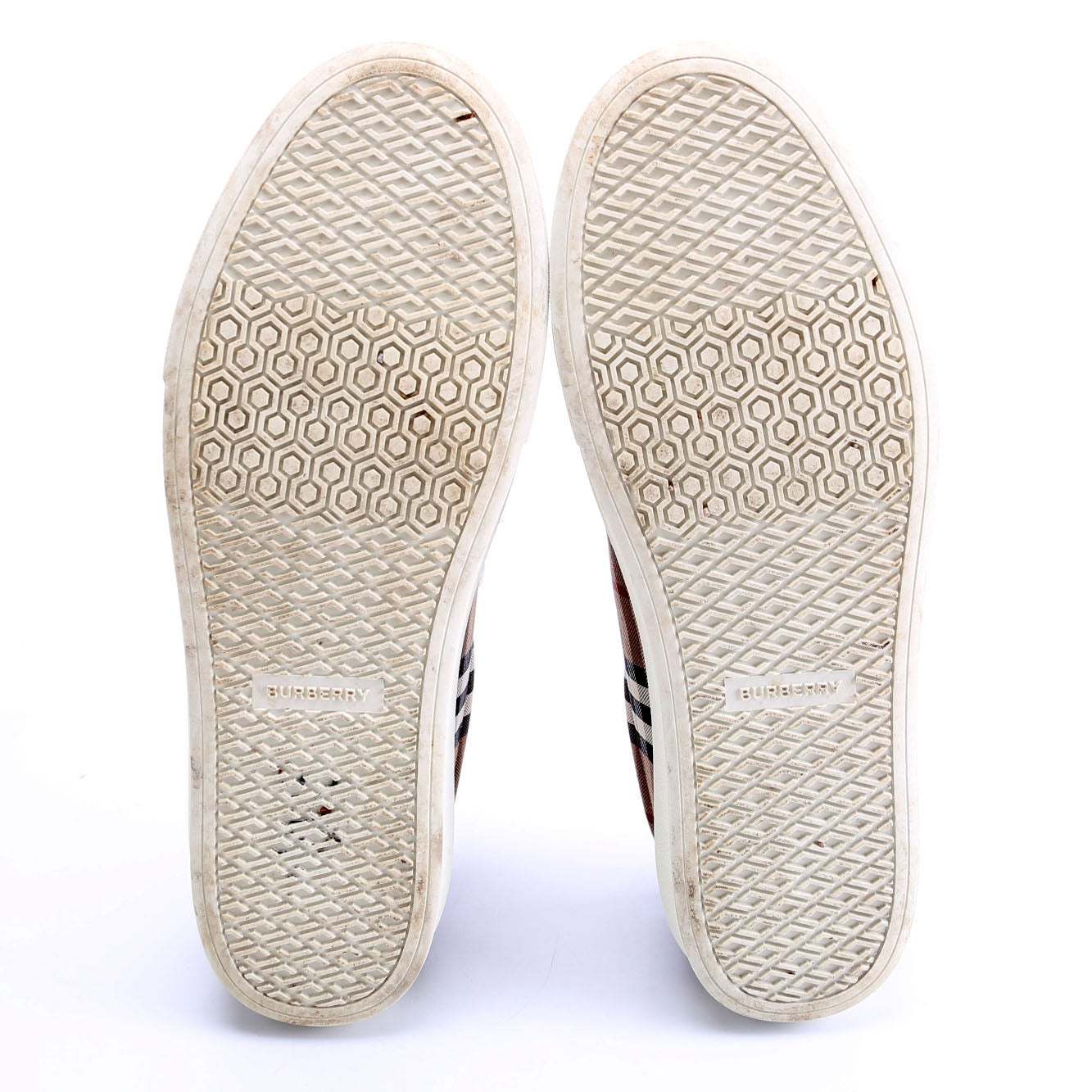 House Check Low Top Sneakers Size 43 Tan