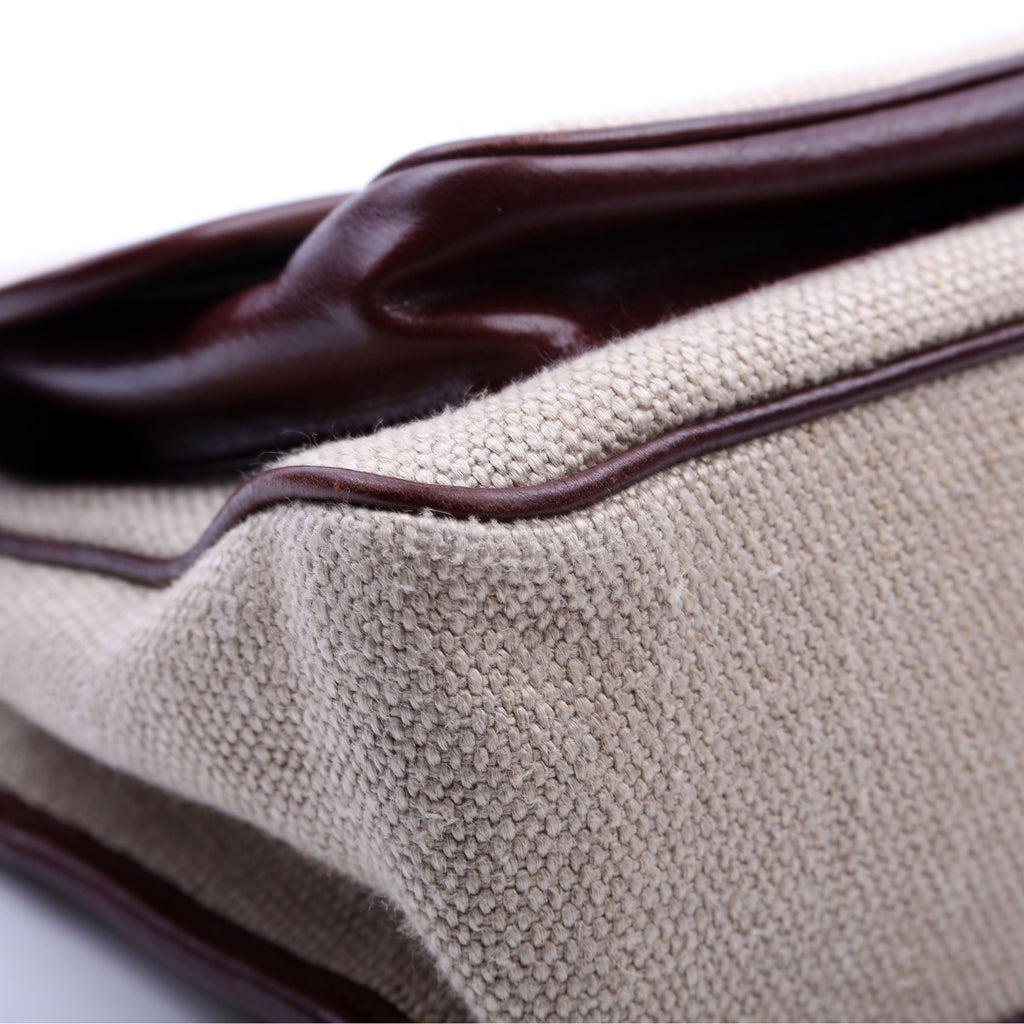 Niki Medium Canvas/Calfskin Leather Tan/Brown