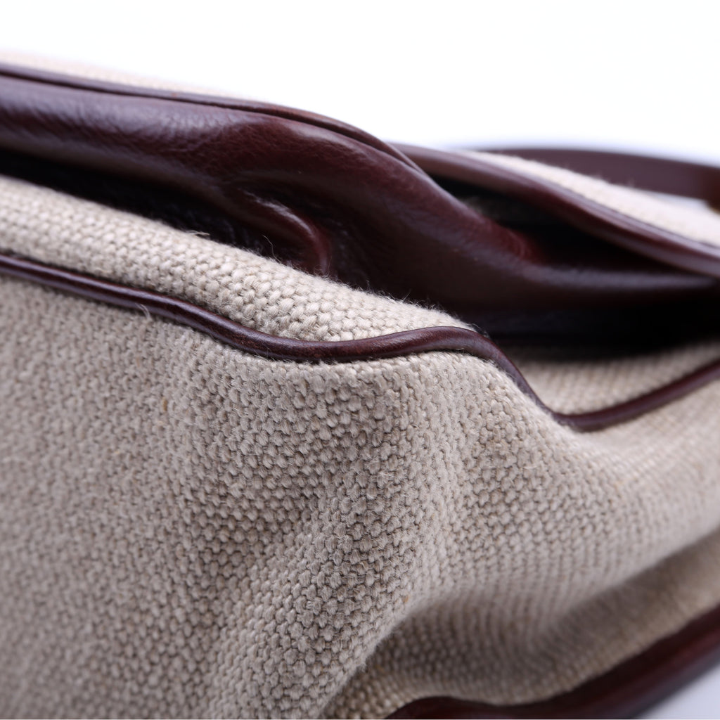 Niki Medium Canvas/Calfskin Leather Tan/Brown