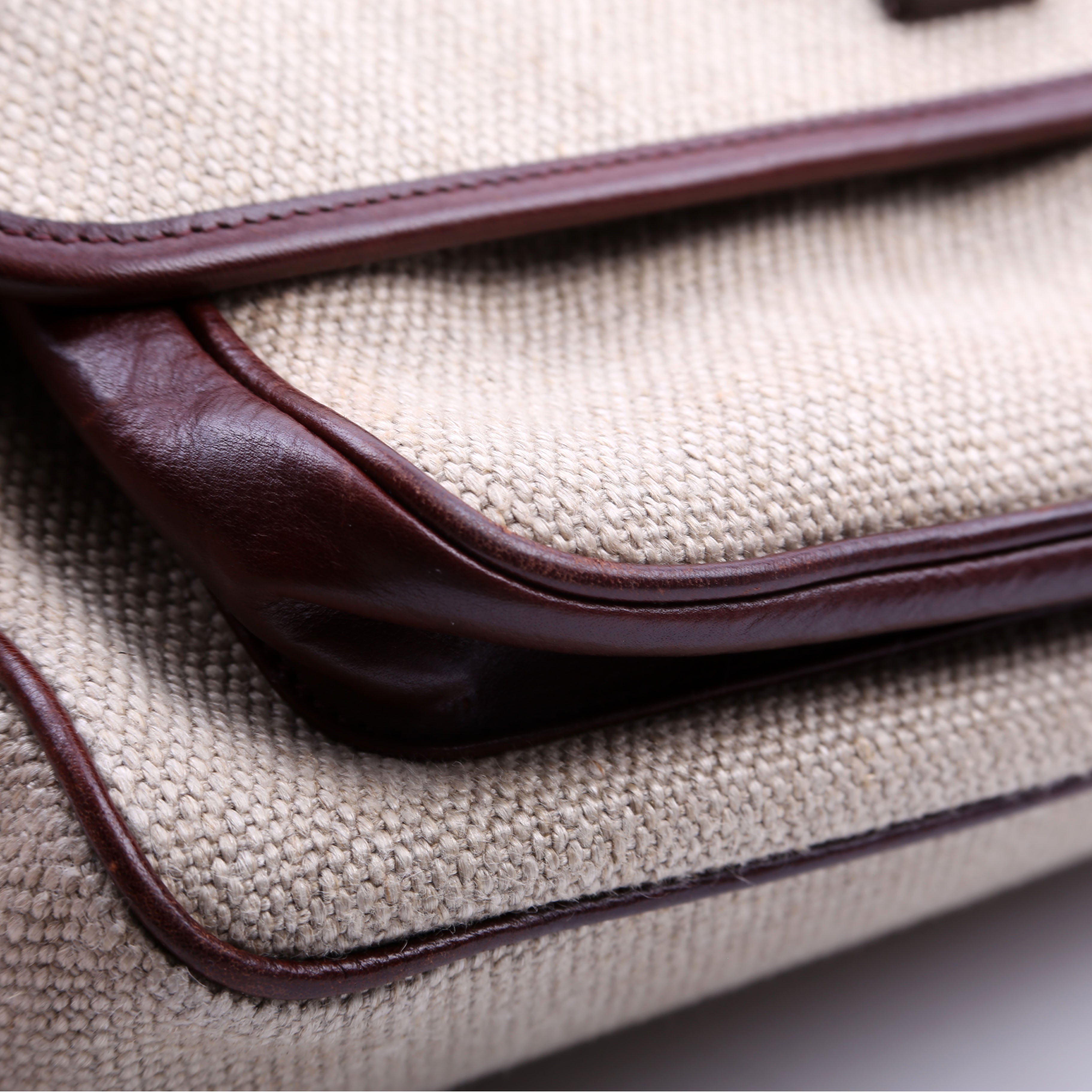 Niki Medium Canvas/Calfskin Leather Tan/Brown